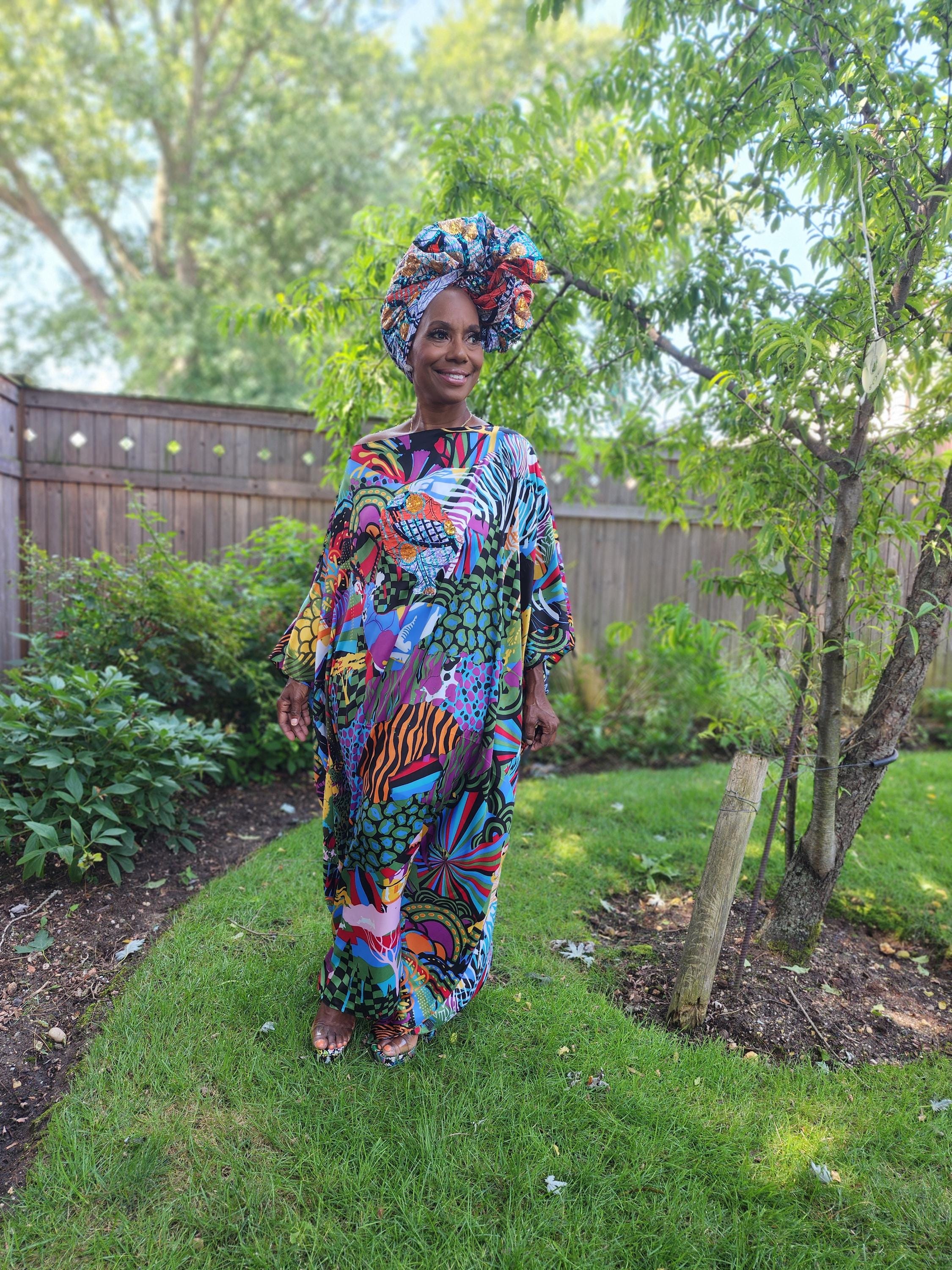 LiLiGirl Sequin Afro-Girl Kaftan Dress - One Size Dress