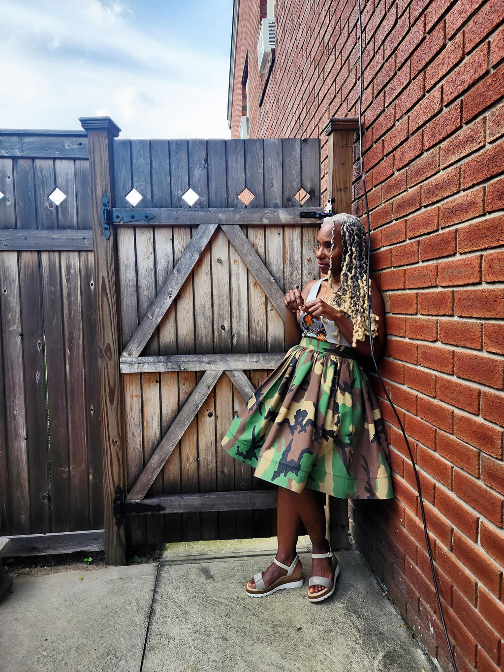 Vita High Waist Camouflage Skirt