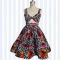 Floral Skirt Set: Boho Bandeau Crop Top, High-Waist Skirt