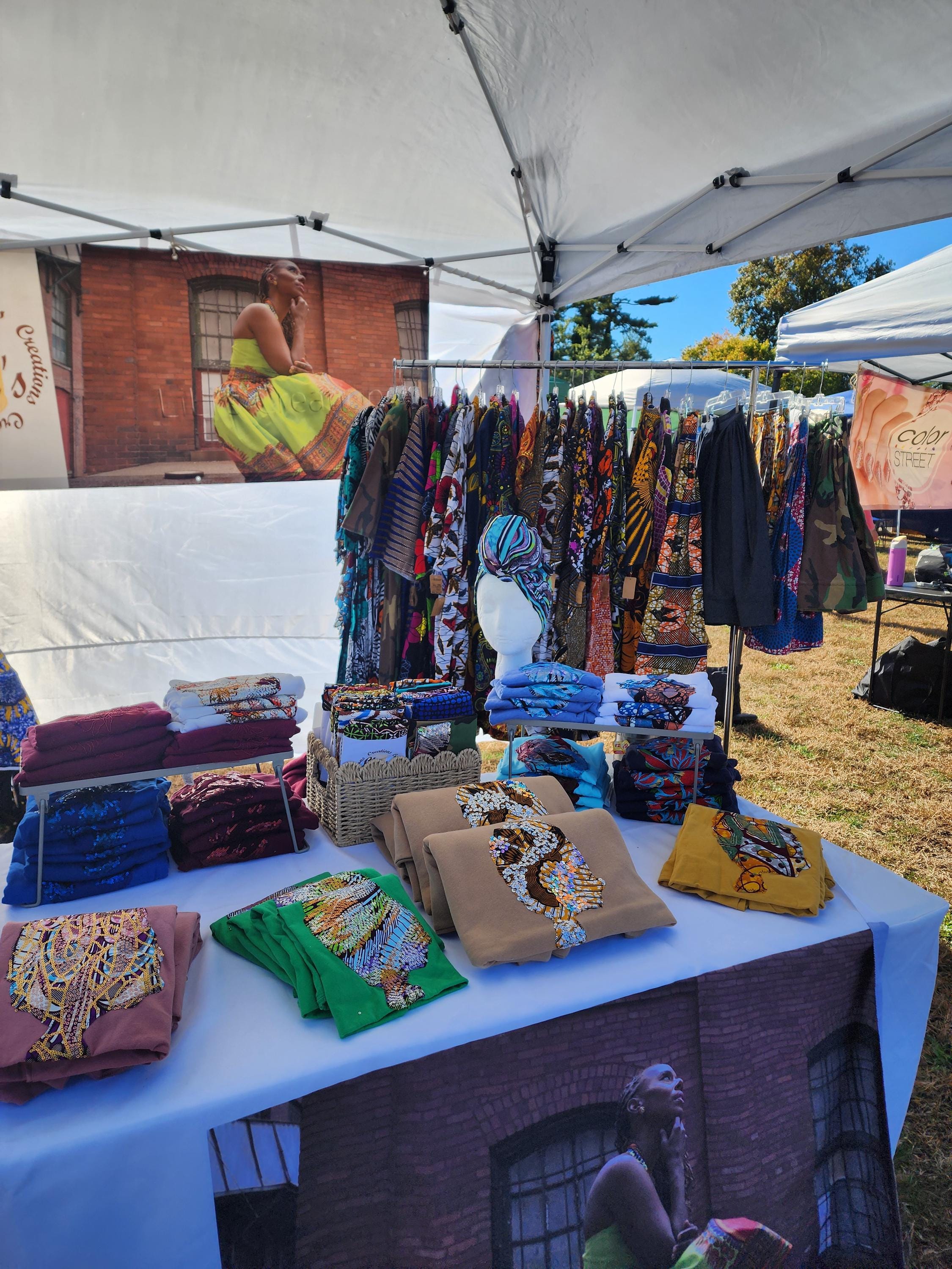 Sequin  or Glitter Wax Afro T-shirt: Handmade Cotton T-shirt