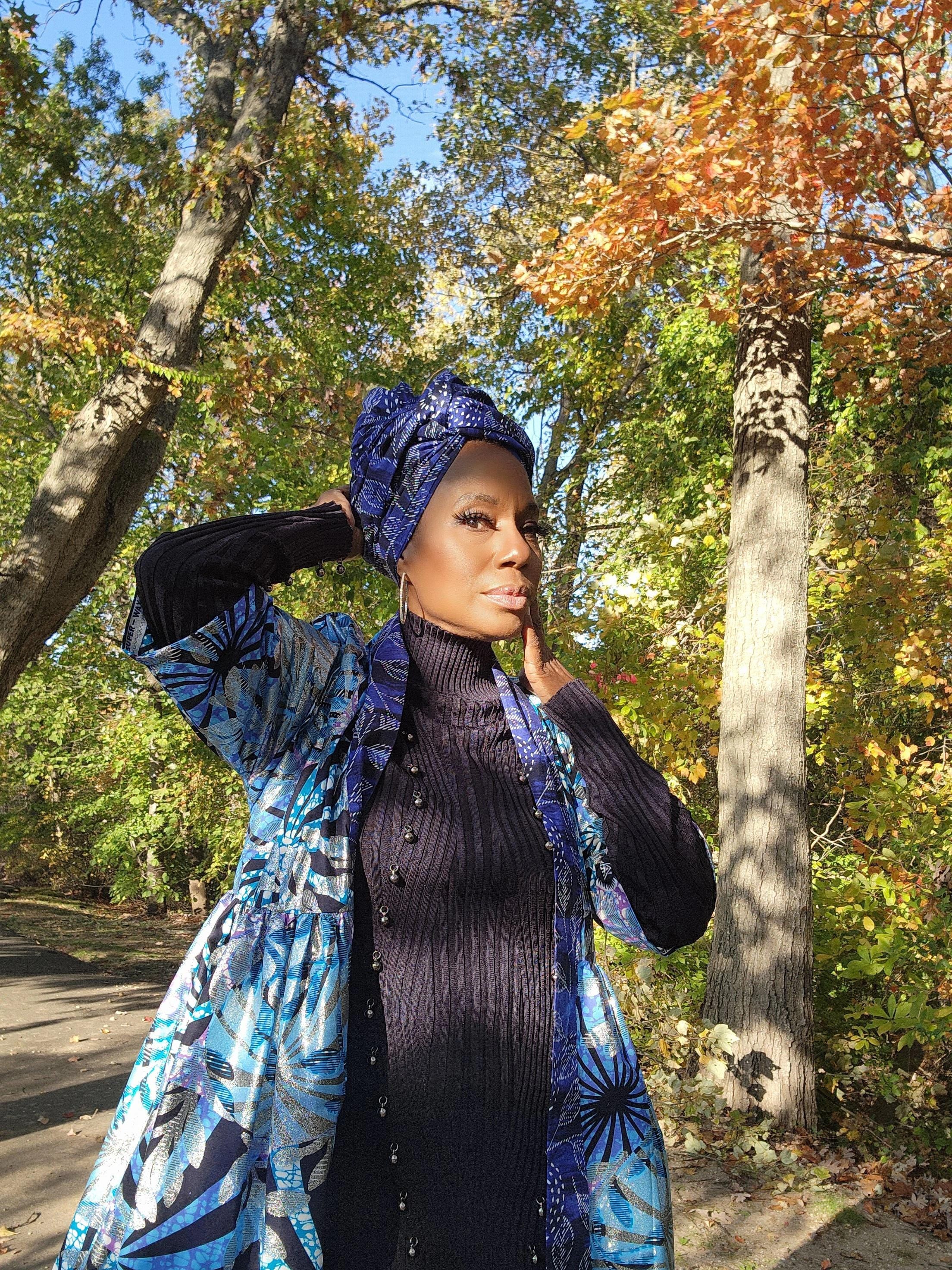 LiLi Wrap, Colorful African Print Cotton Headwrap or Bandeau Top for Women