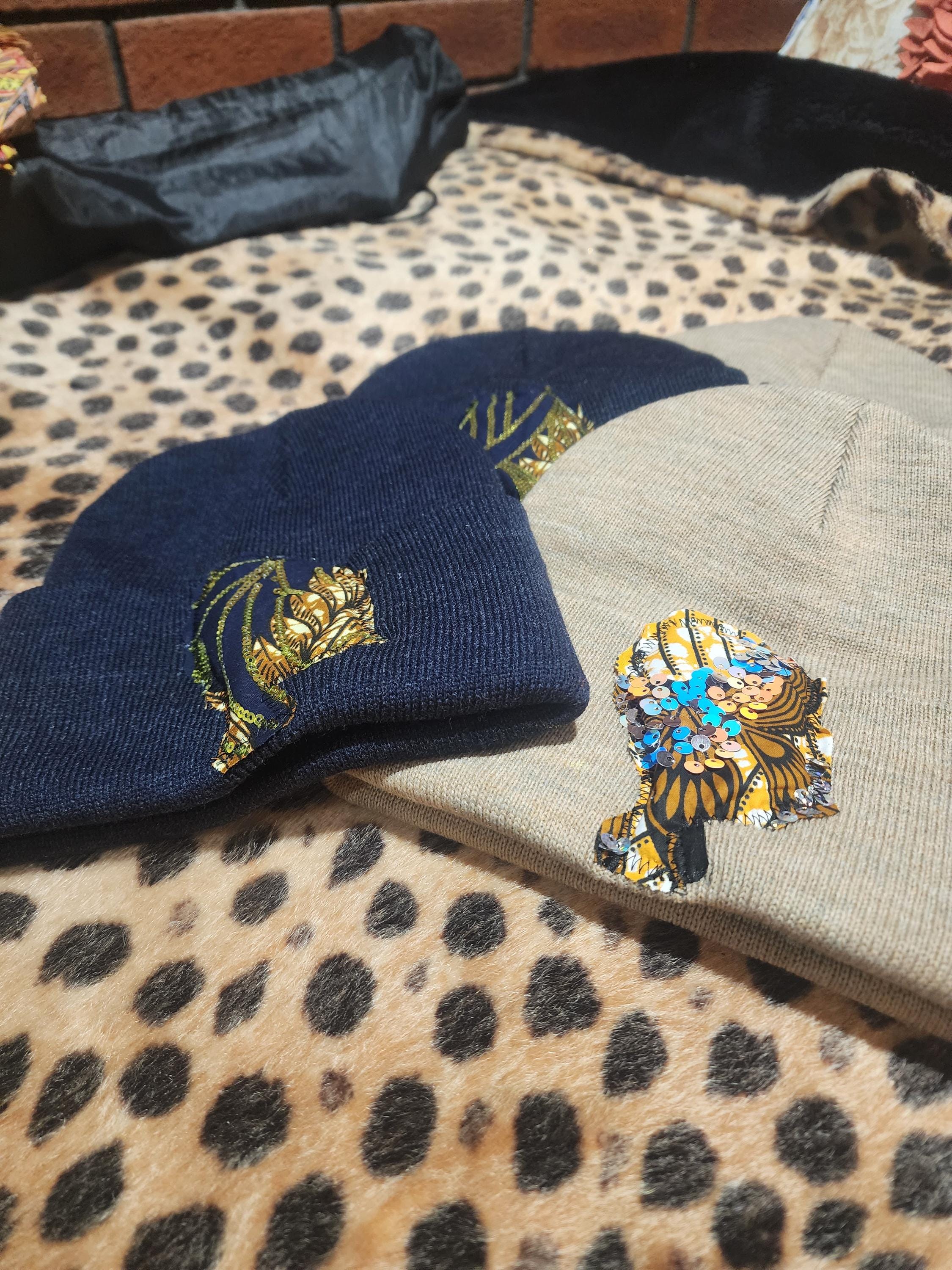 Merino Wool Sequin  Beanie Hat: Warm Winter Style