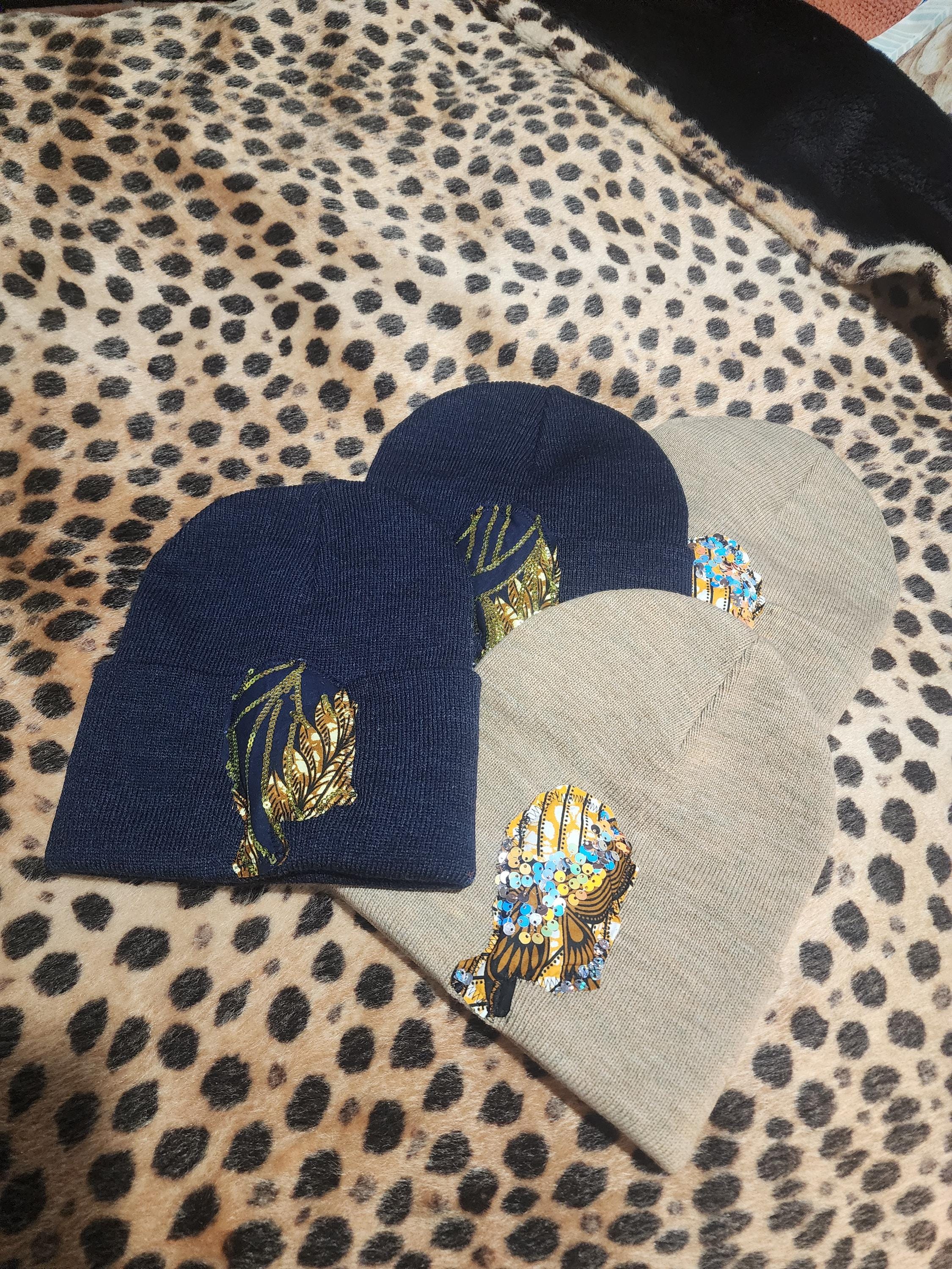 Merino Wool Sequin  Beanie Hat: Warm Winter Style