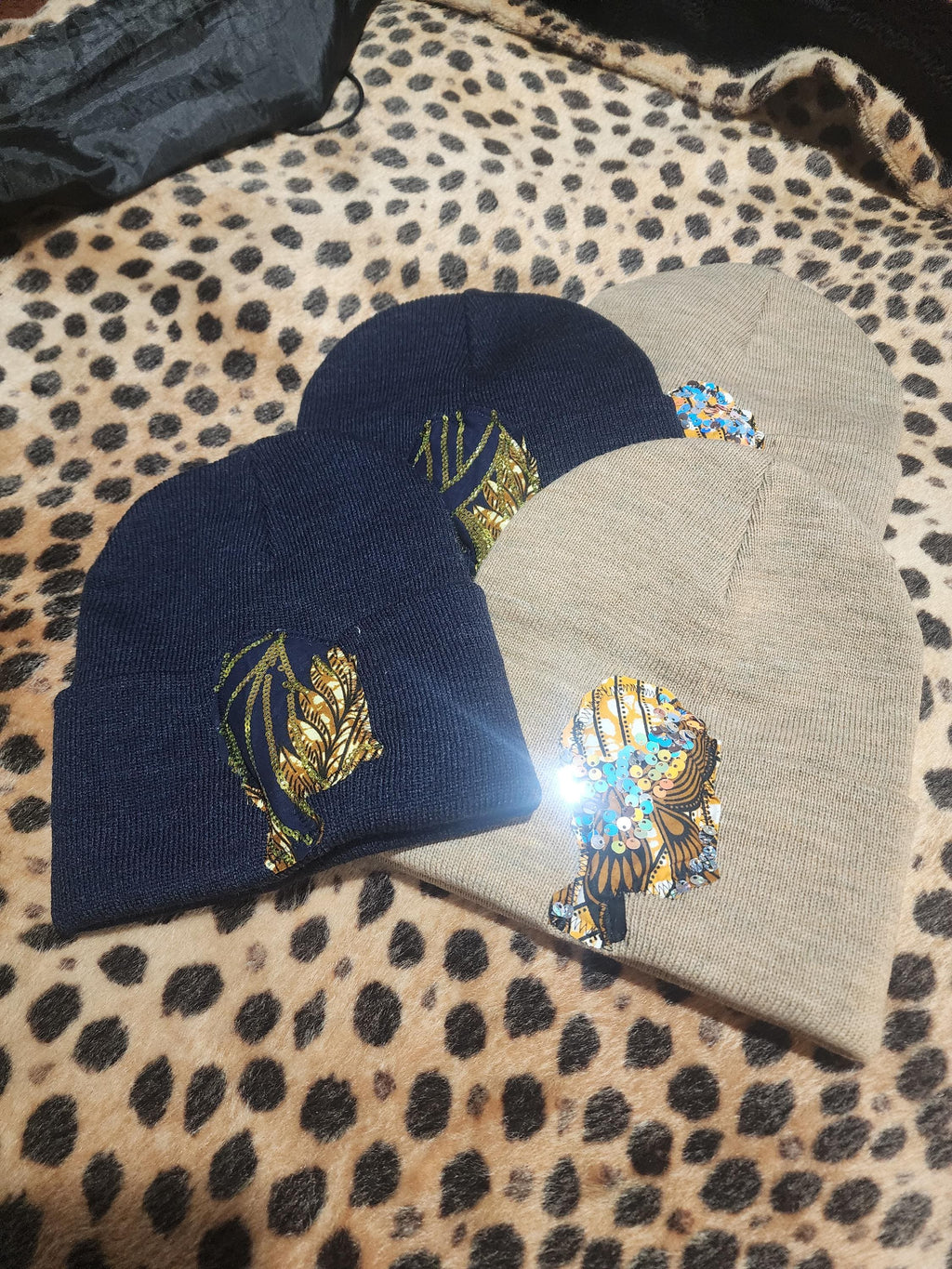 Merino Wool Sequin  Beanie Hat: Warm Winter Style