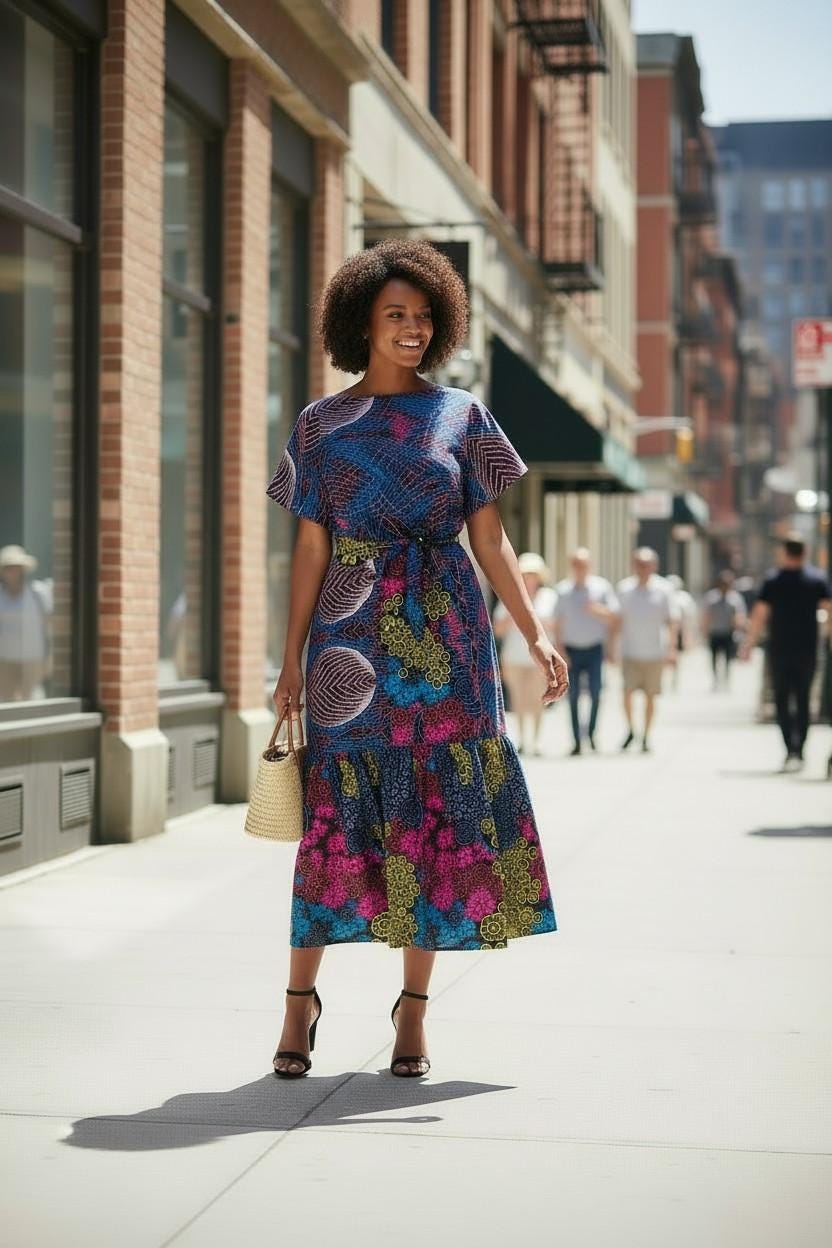 Funika Mixed African Print One Size Dress