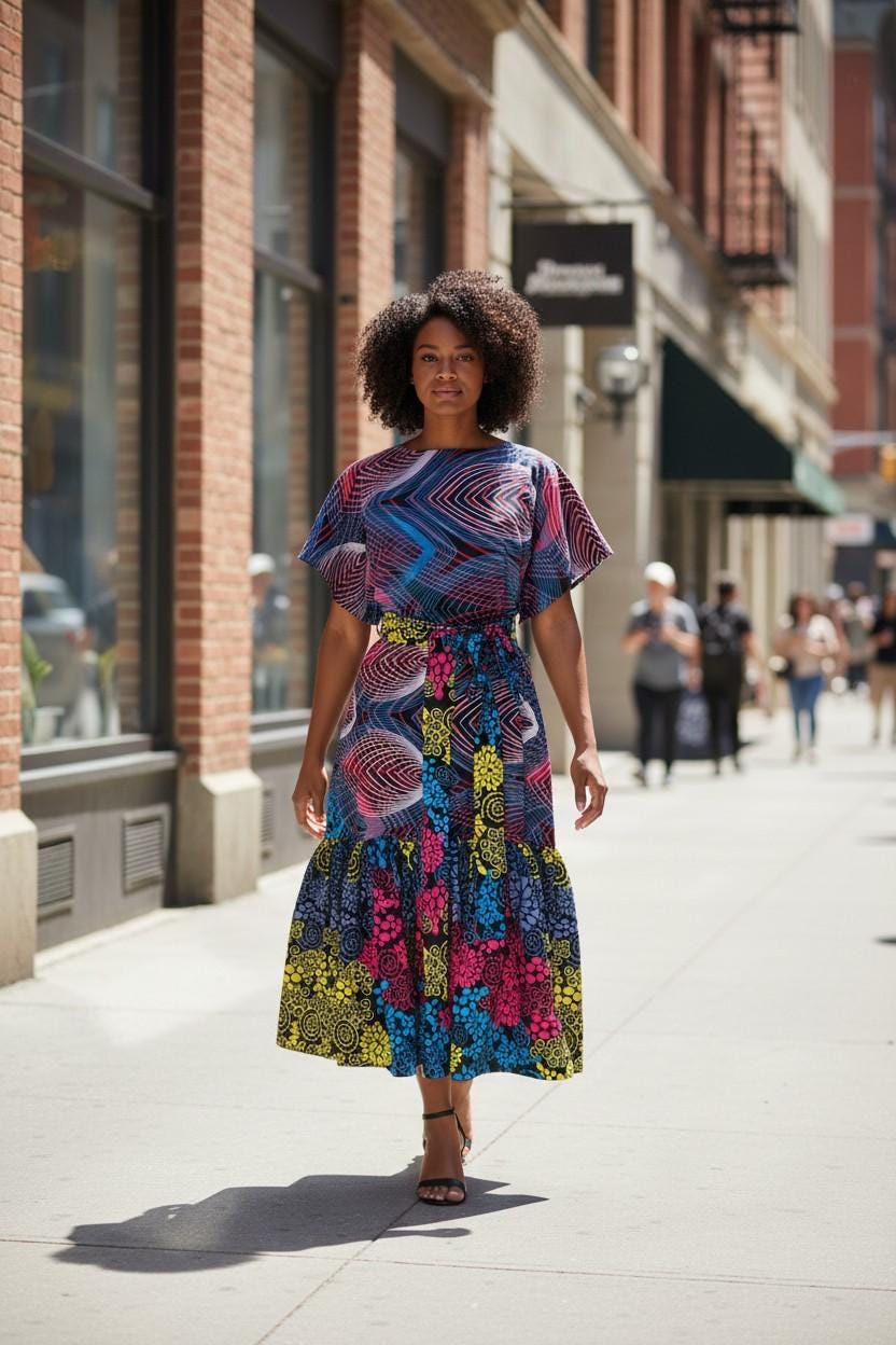 Funika Mixed African Print One Size Dress