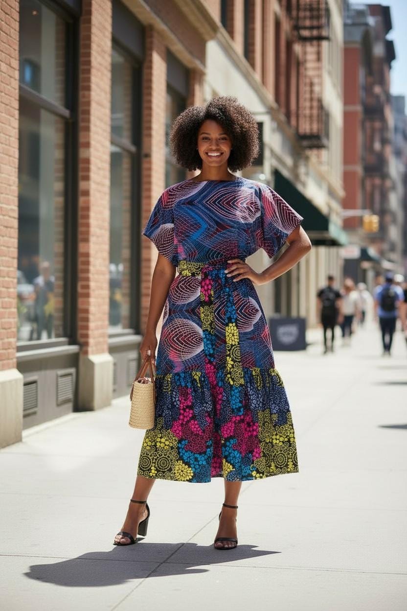 Funika Mixed African Print One Size Dress