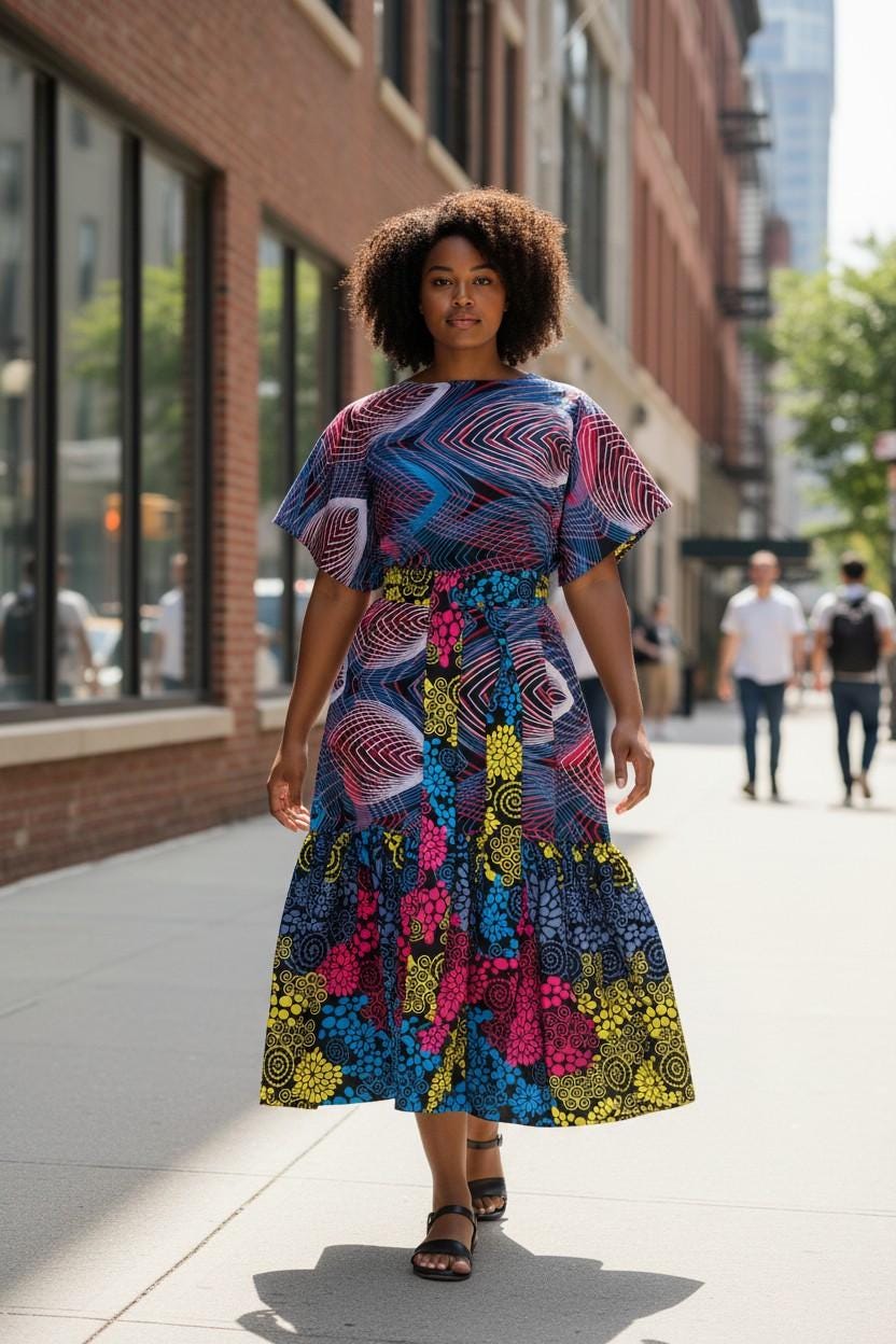 Funika Mixed African Print One Size Dress