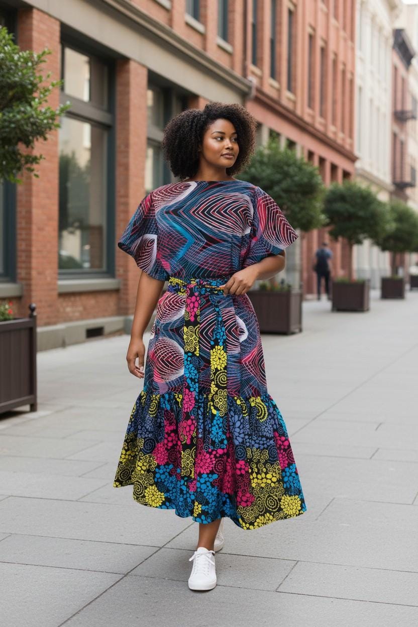 Funika Mixed African Print One Size Dress