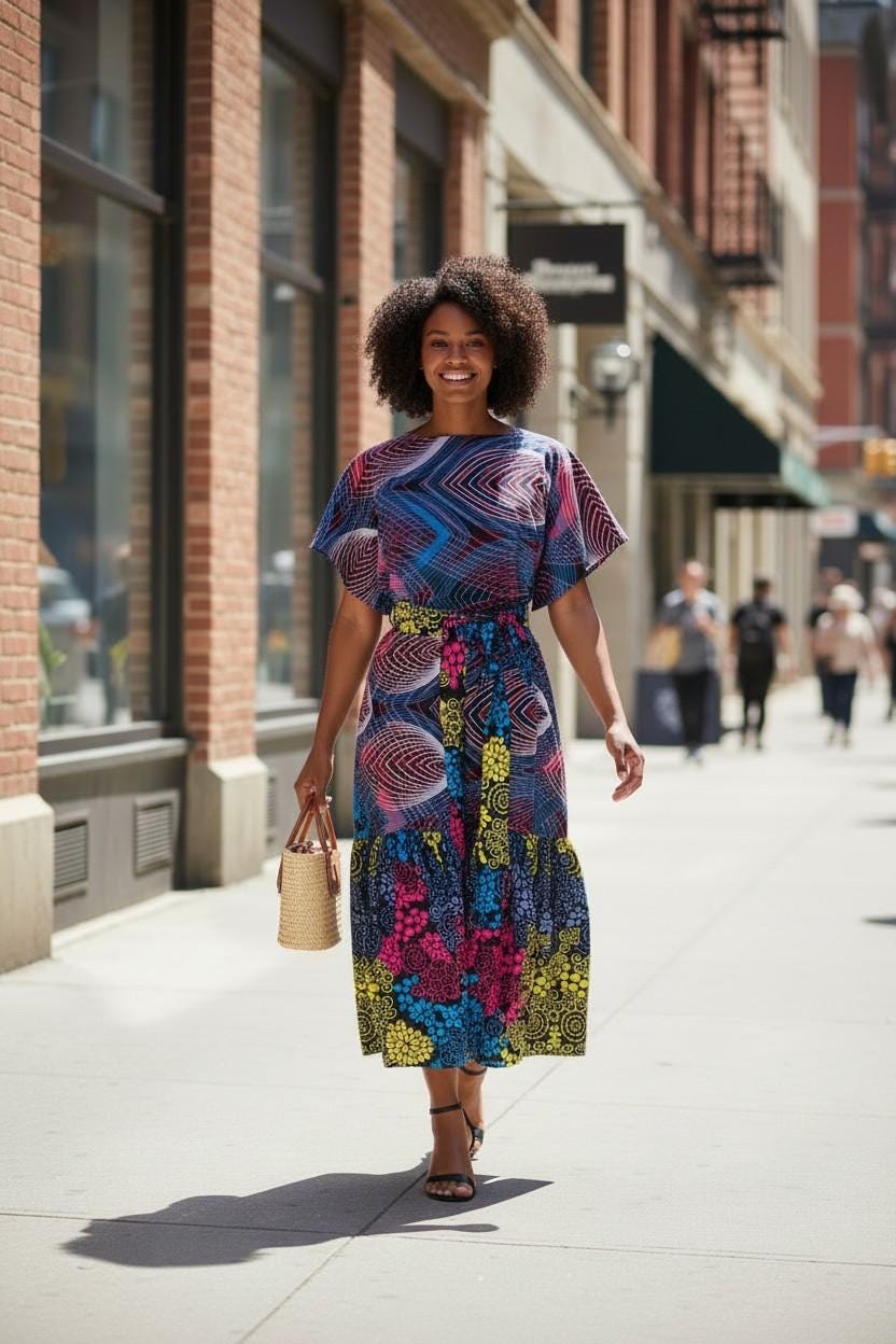 Funika Mixed African Print One Size Dress