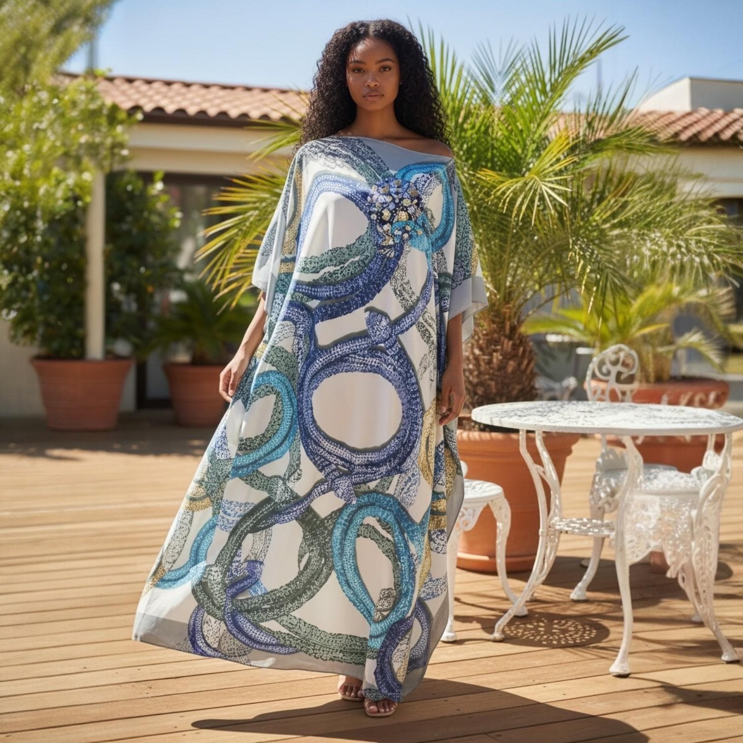 Sequin Afro-Girl Kaftan Dress - LiiLiiGiirl - One Size
