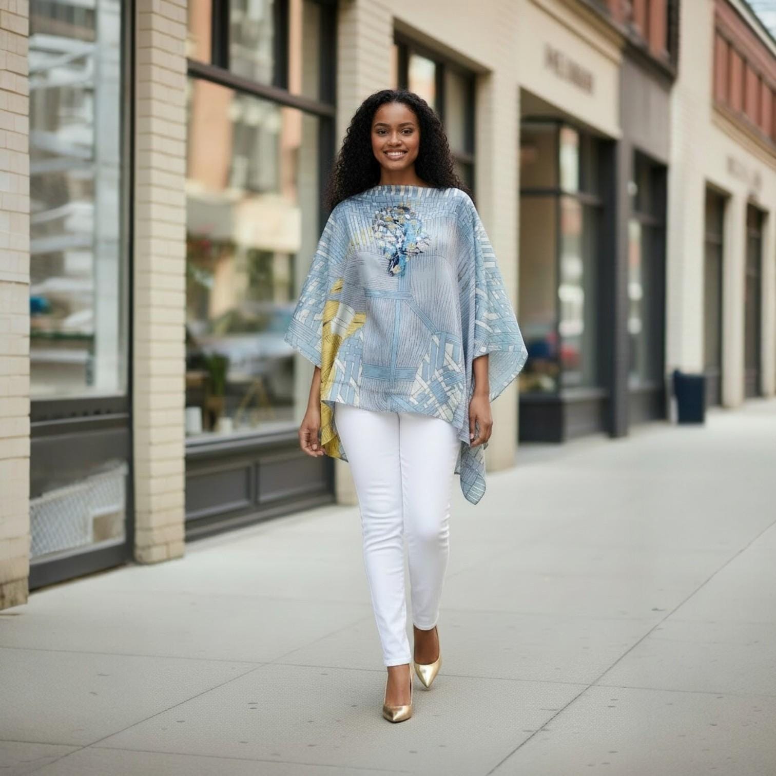 LiiLiiGiirl Sequin Afro-Girl Kaftan Top