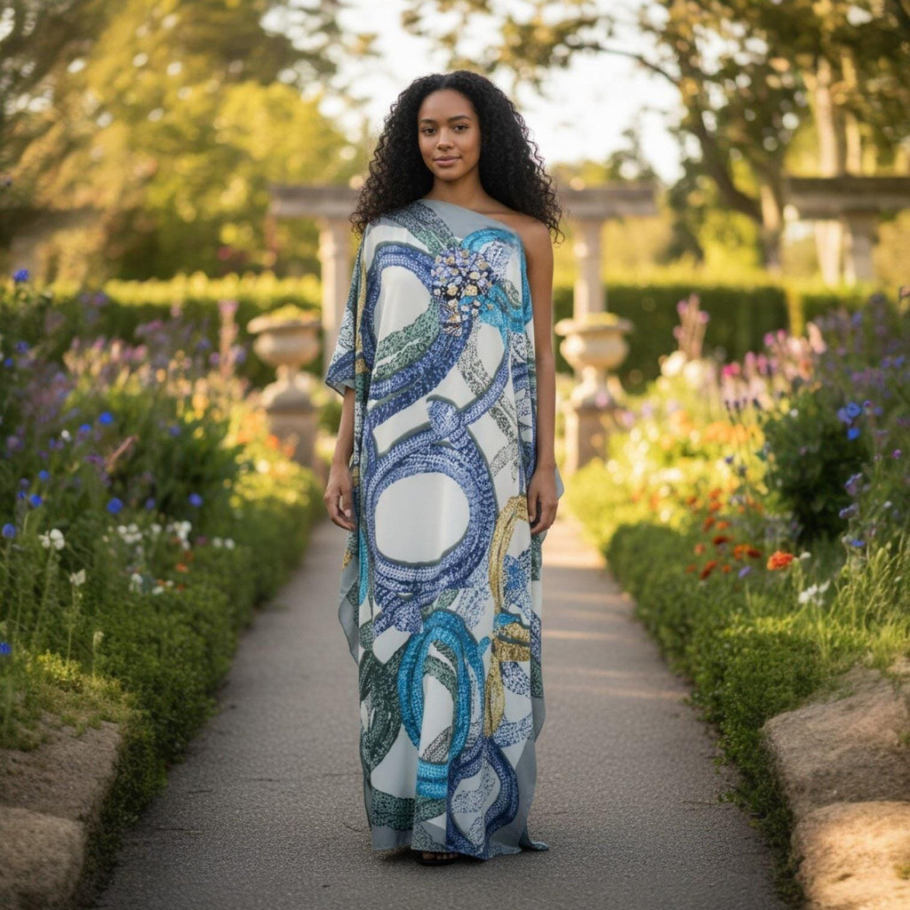 Sequin Afro-Girl Kaftan Dress - LiiLiiGiirl - One Size