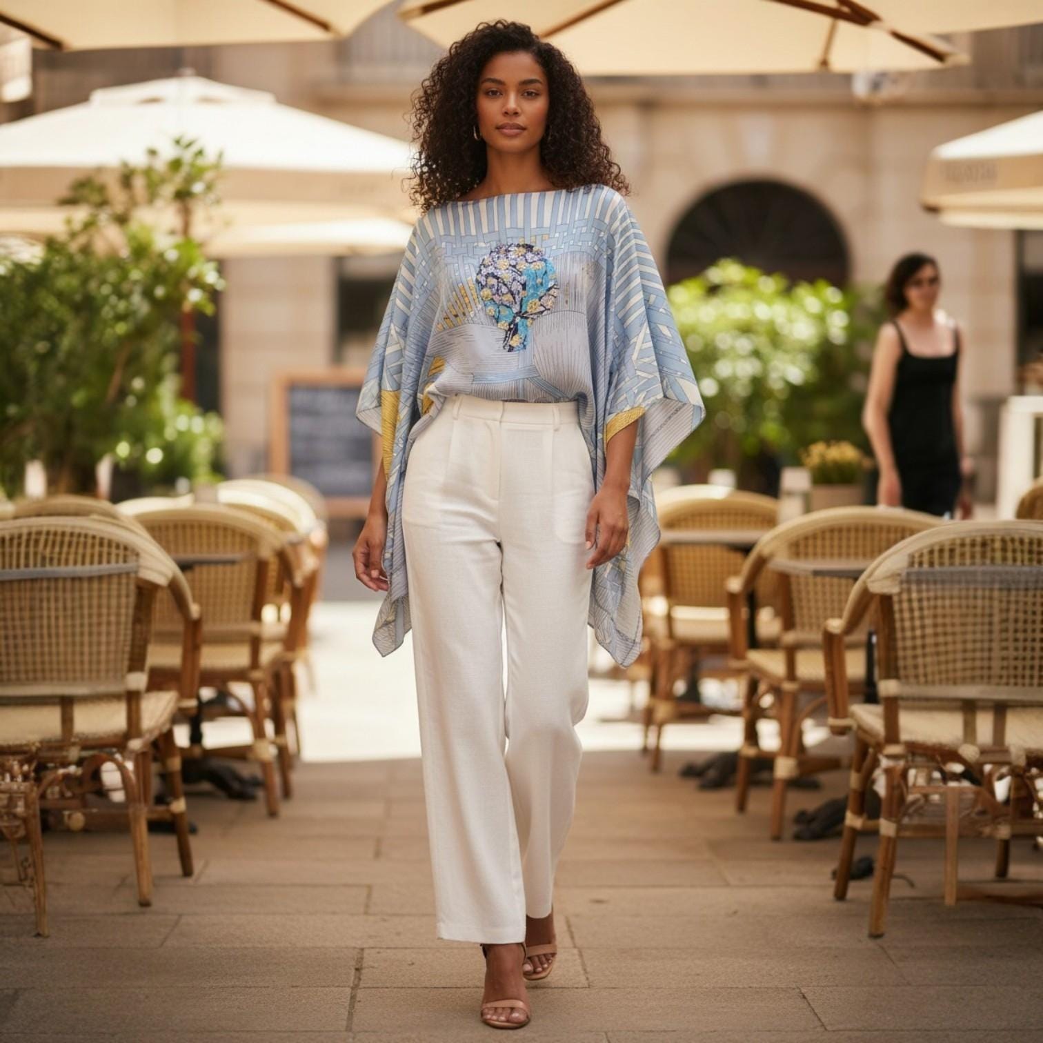 LiiLiiGiirl Sequin Afro-Girl Kaftan Top