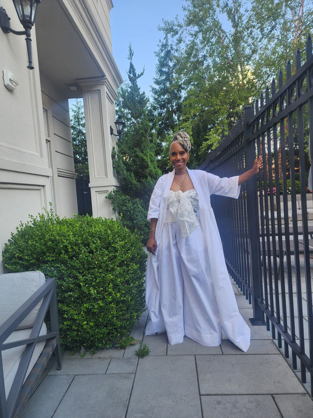 White Linen Wide Leg Trousers, High Waist Pleated Pants, Handmade Ursula Style