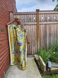 Sequin Afro-Girl Kaftan Dress – Luxury Vacation Gift, Handmade, One Size Fits Most