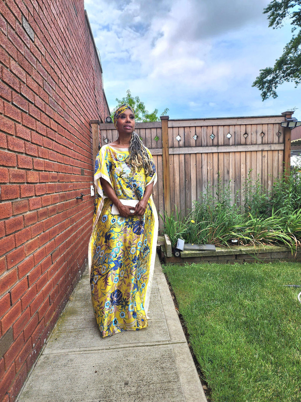 Sequin Afro-Girl Kaftan Dress – Luxury Vacation Gift, Handmade, One Size Fits Most