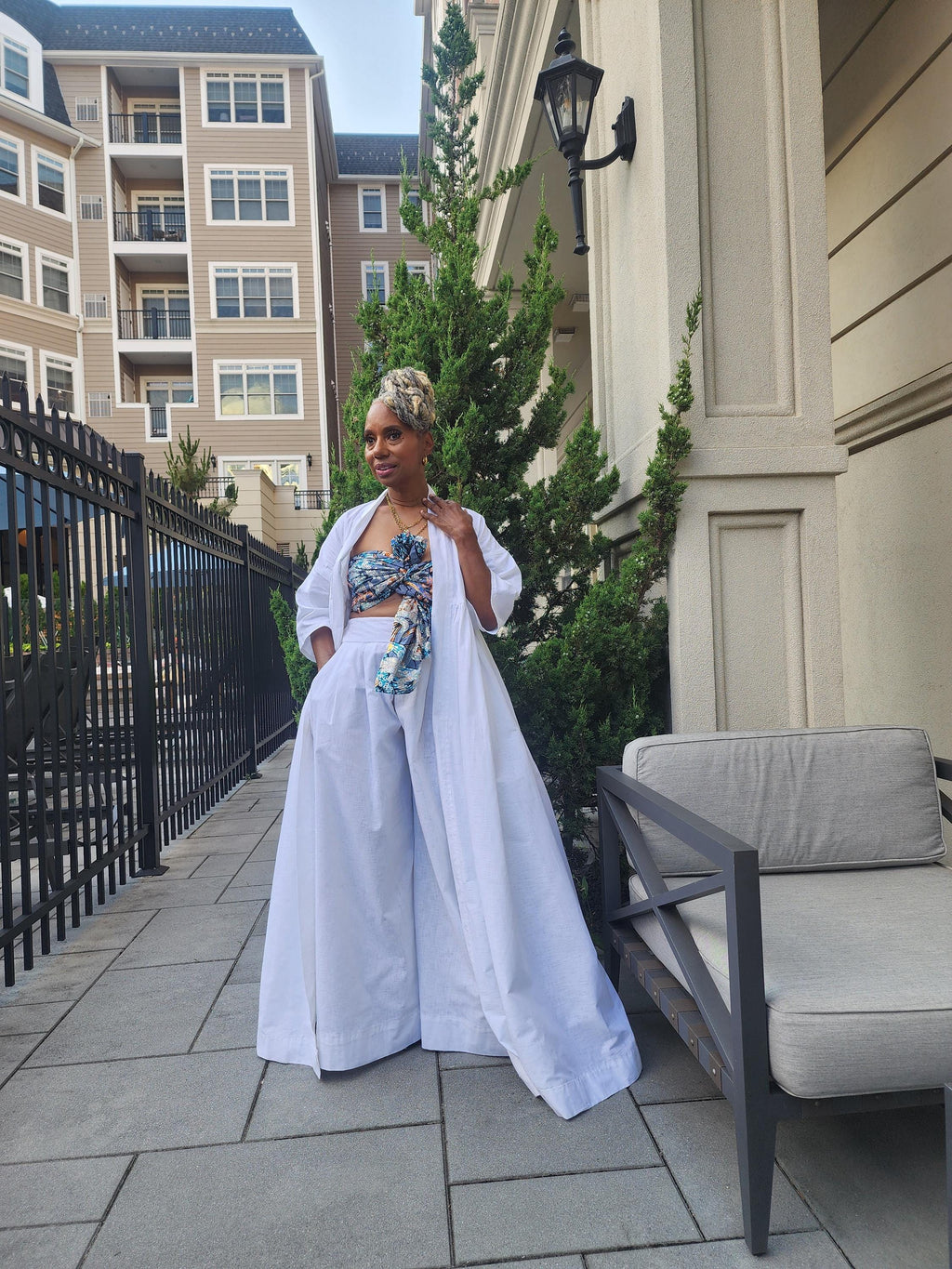 White Linen Wide Leg Trousers, High Waist Pleated Pants, Handmade Ursula Style