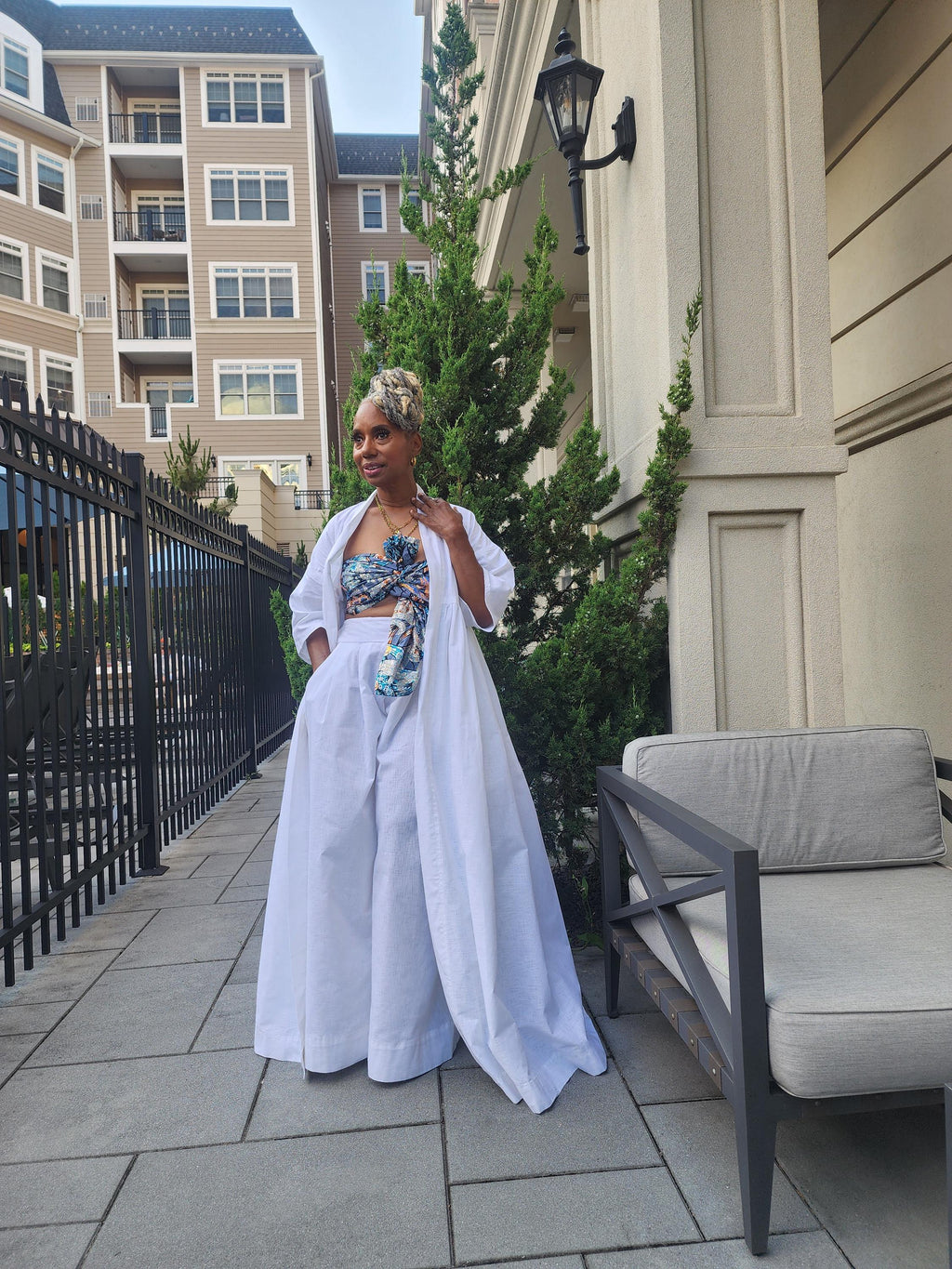 White Linen Wide Leg Trousers, High Waist Pleated Pants, Handmade Ursula Style