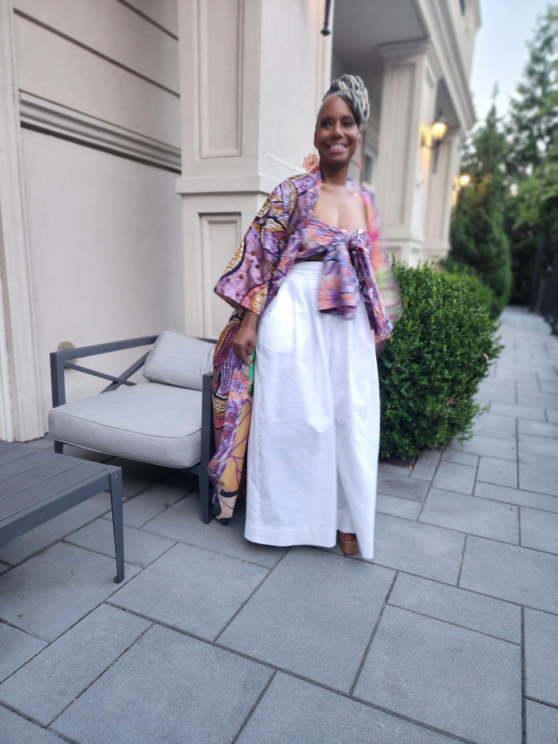 White Linen Wide Leg Trousers, High Waist Pleated Pants, Handmade Ursula Style