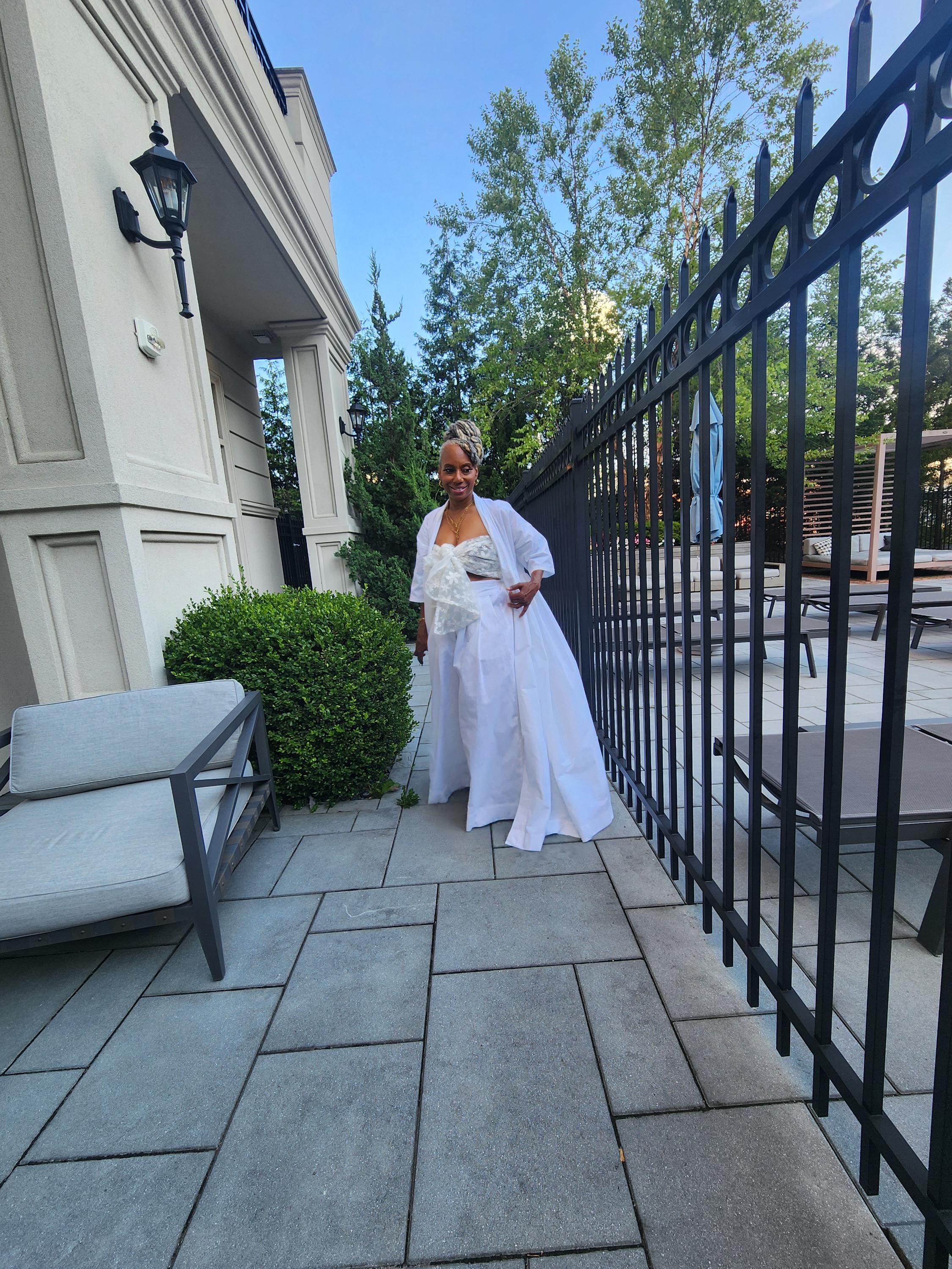 Harusi Kimono:  White Linen Maxi Duster Coat