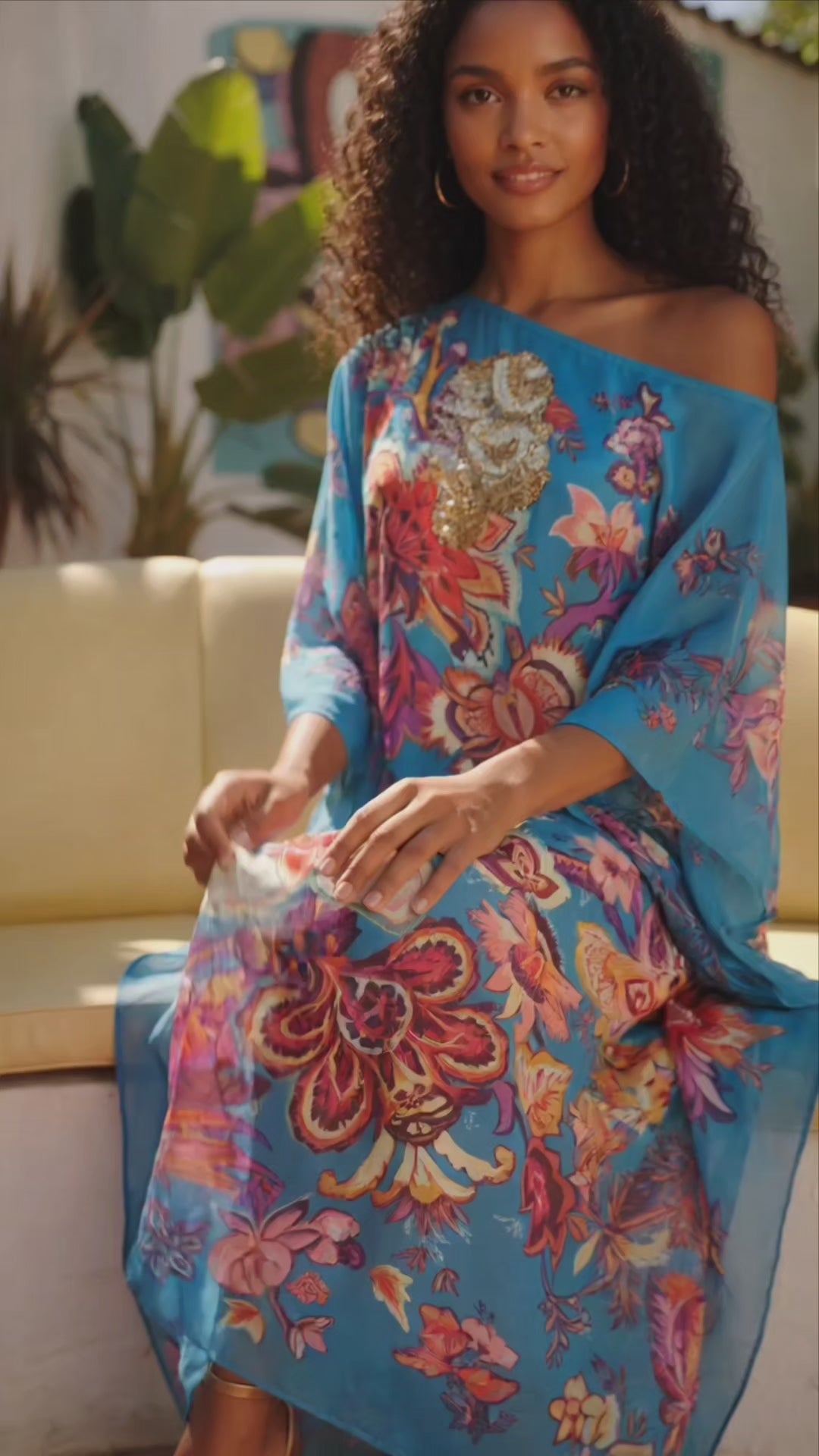 Sequin Afro-Girl Kaftan Dress - LiiLiiGiirl - One Size Fits Most
