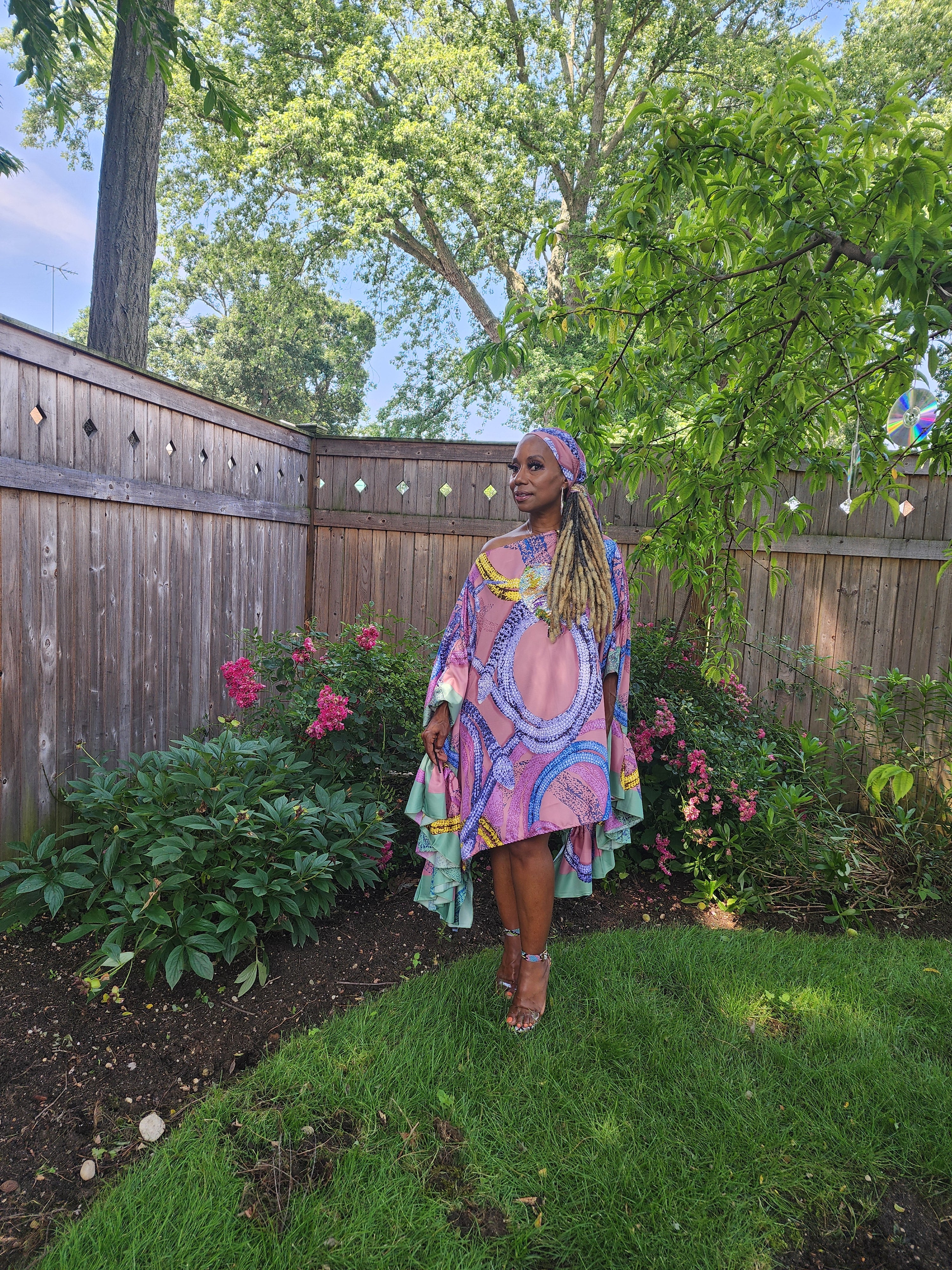 LiiLiiGiirl Sequin Afro-Girl Kaftan Tunic Top with Pants & Scarf