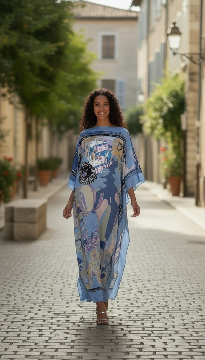LiLiGirl Sequin Afro-Girl Kaftan Dress