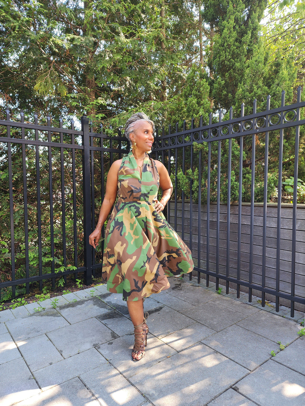 Neema Camouflage  Halter Dress