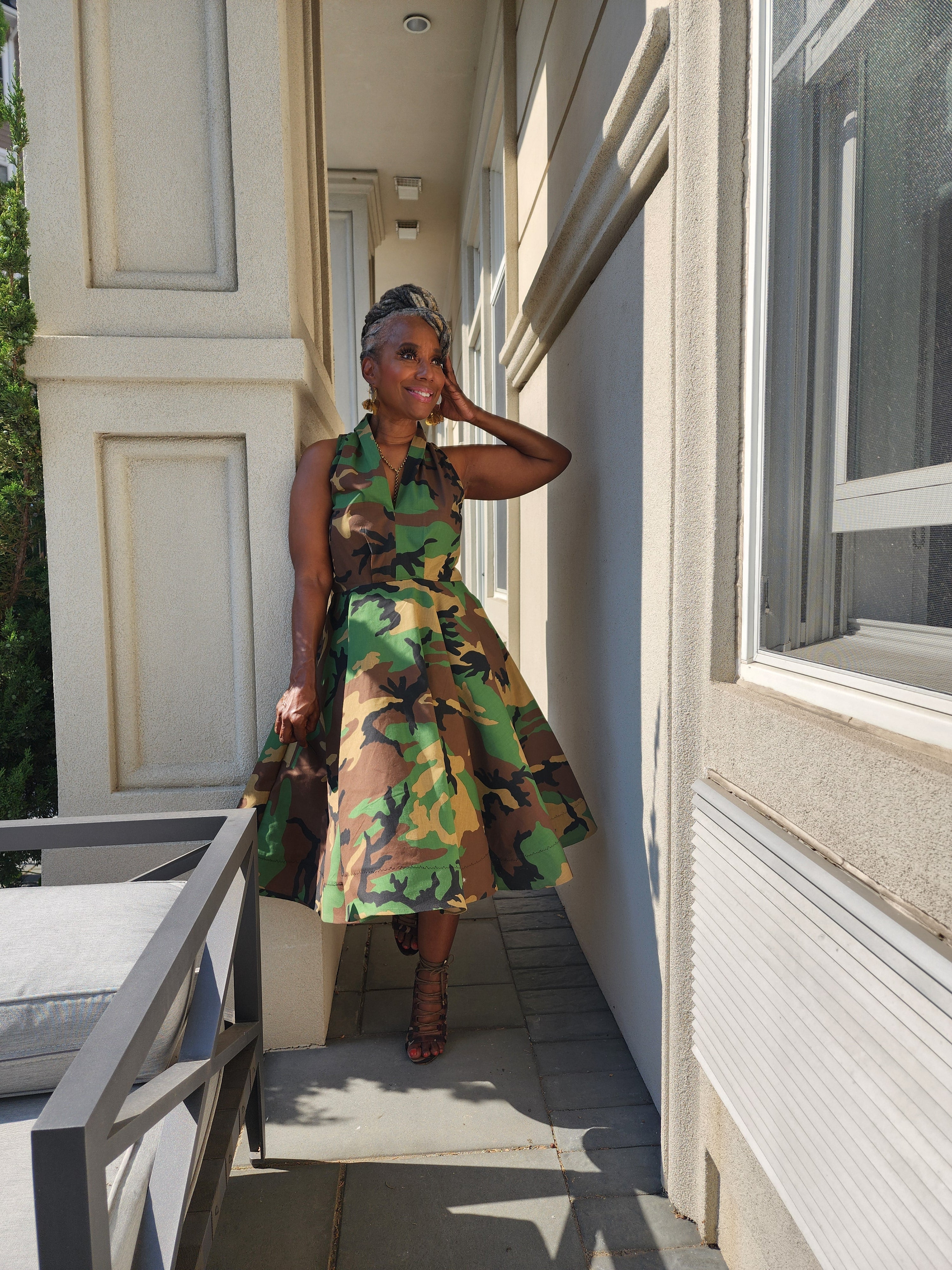 Neema Camouflage  Halter Dress