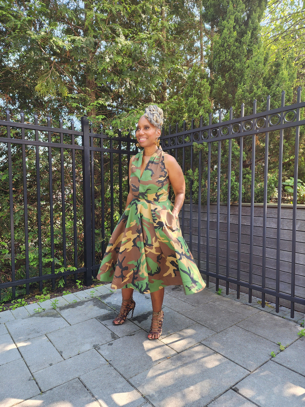 Neema Camouflage  Halter Dress
