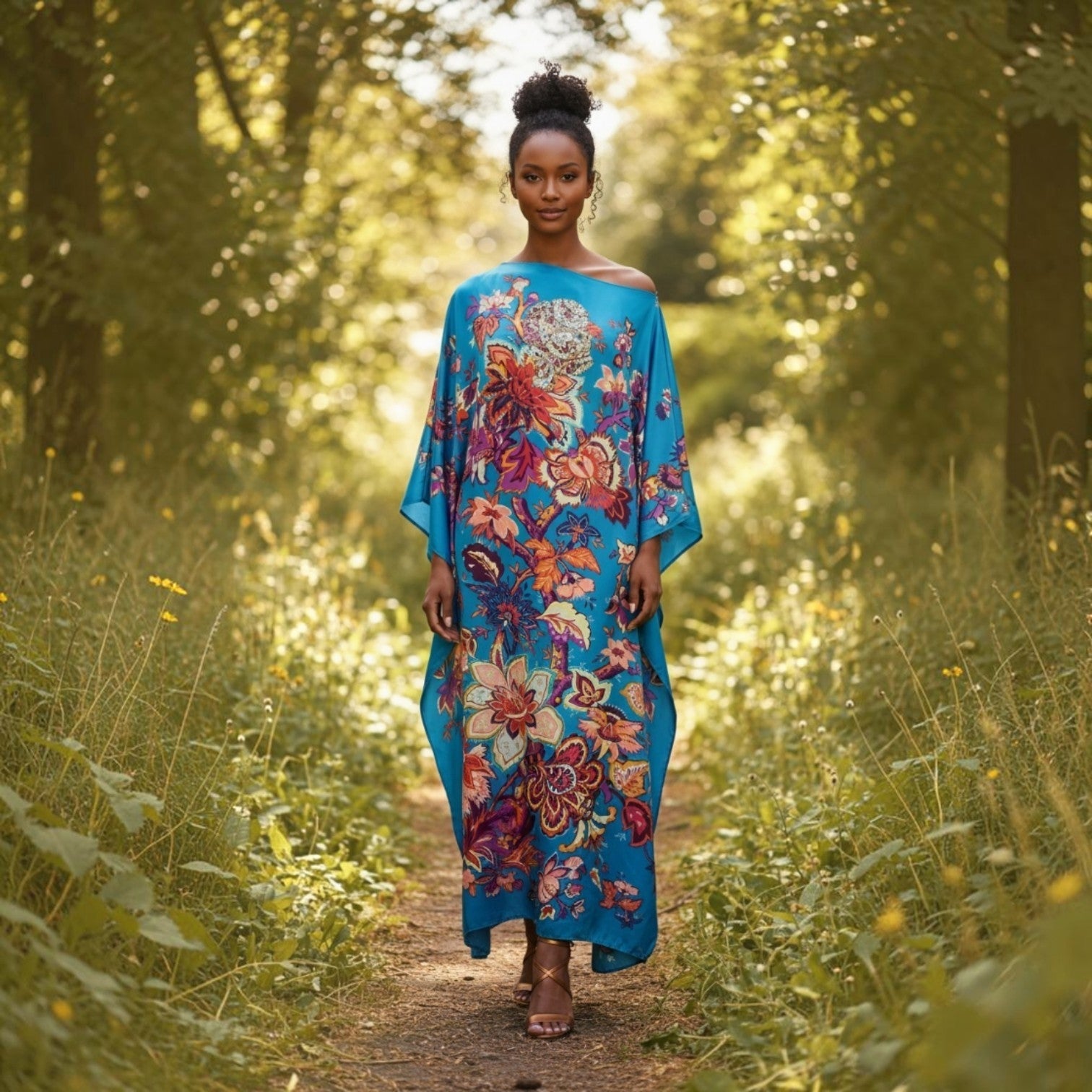 Sequin Afro-Girl Kaftan Dress - LiiLiiGiirl - One Size Fits Most