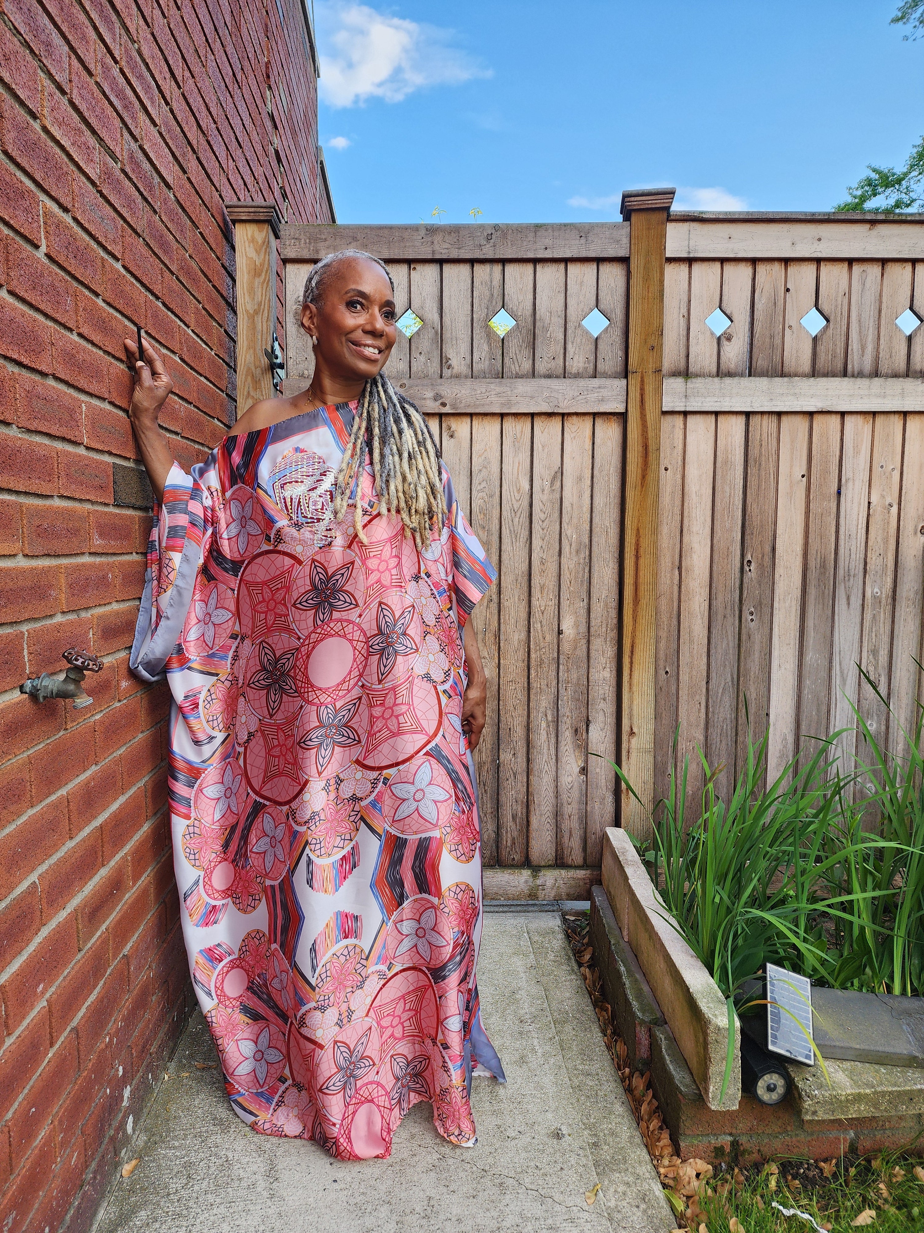 LiLiGirl Sequin Afro-Girl Kaftan Dress