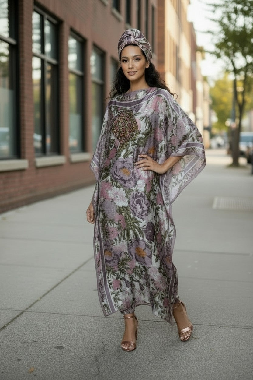 LiLiGirl Sequin Afro-Girl Kaftan Dress – Luxury Vacation Gift