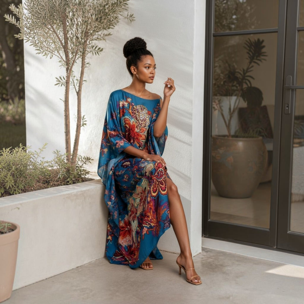 Sequin Afro-Girl Kaftan Dress - LiiLiiGiirl - One Size Fits Most