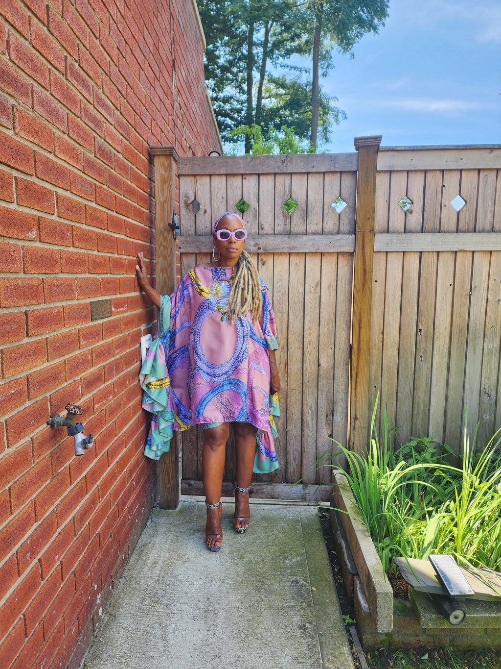 LiiLiiGiirl Sequin Afro-Girl Kaftan Tunic Top with Pants & Scarf