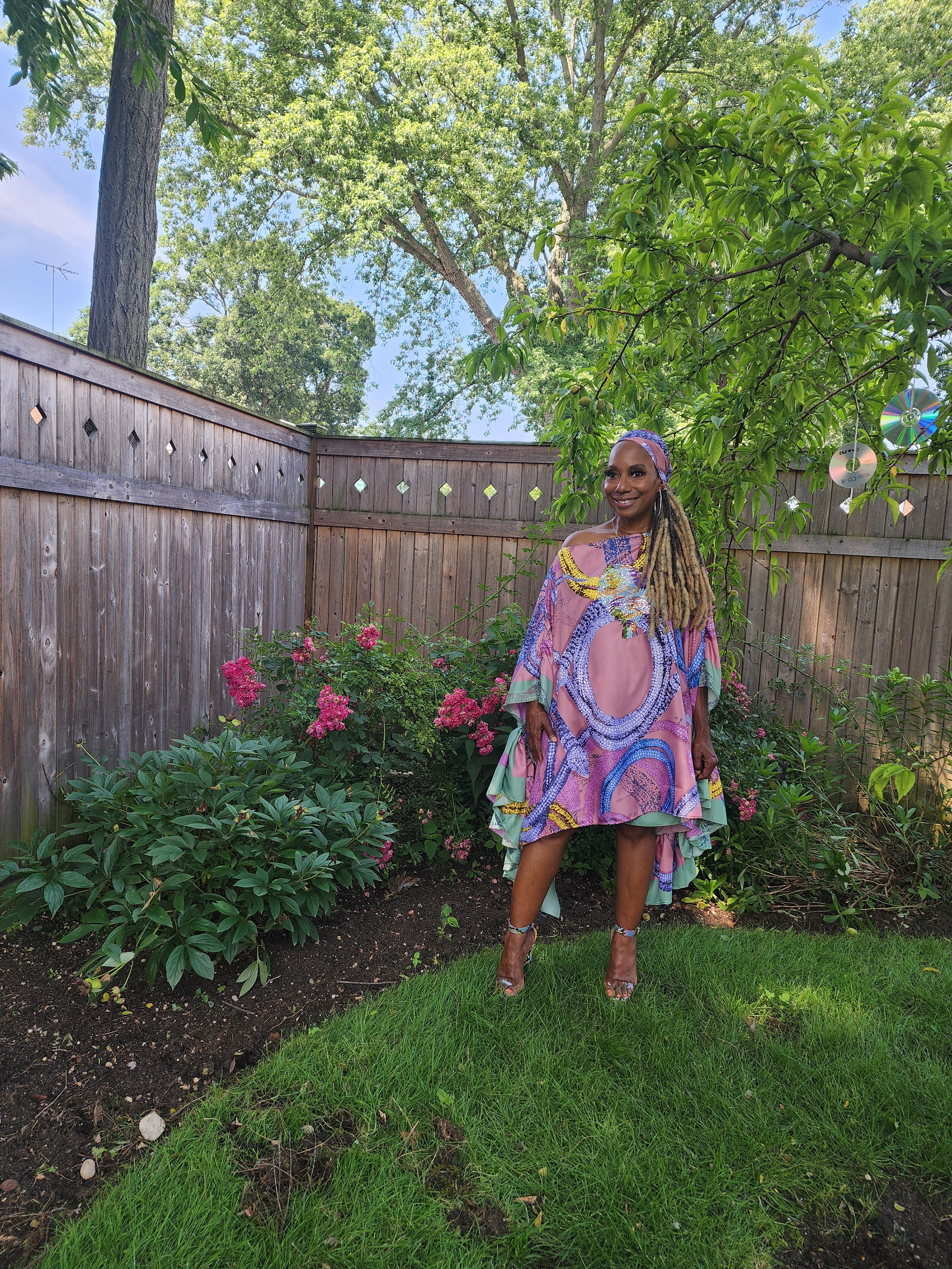 LiiLiiGiirl Sequin Afro-Girl Kaftan Tunic Top with Pants & Scarf