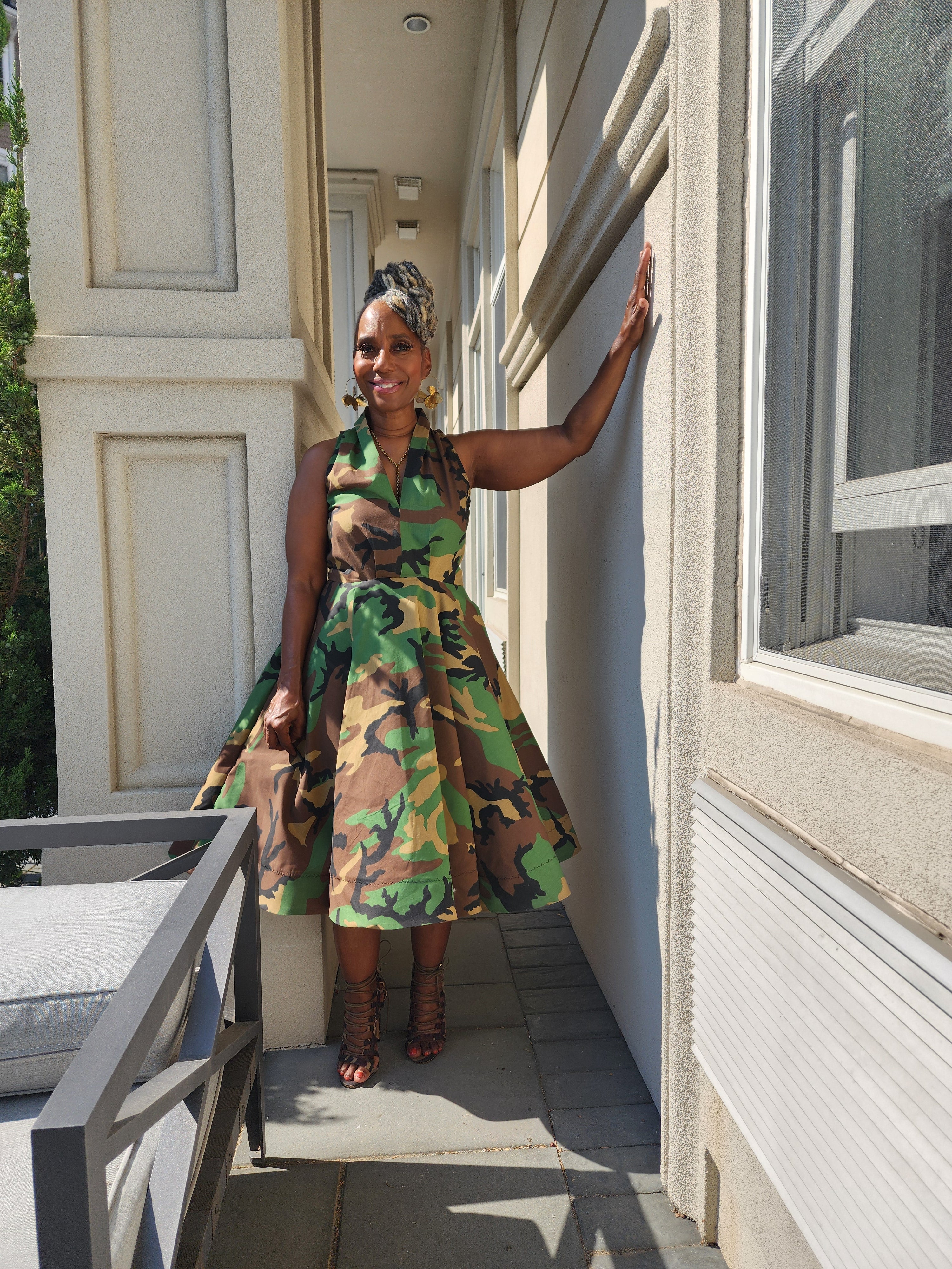 Neema Camouflage  Halter Dress