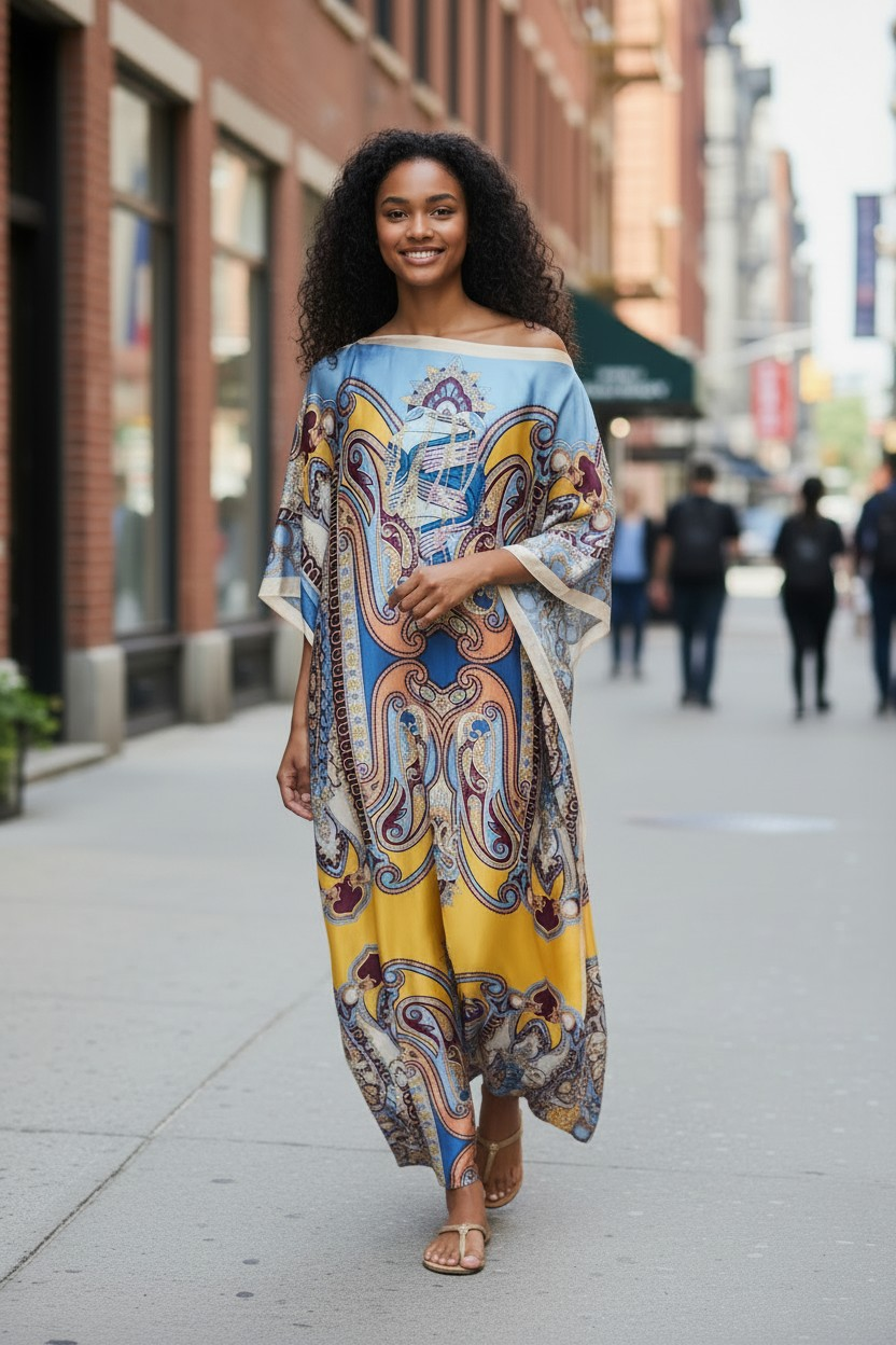 LiLiGirl Sequin Afro-Girl Kaftan Dress – Luxury Vacation Gift
