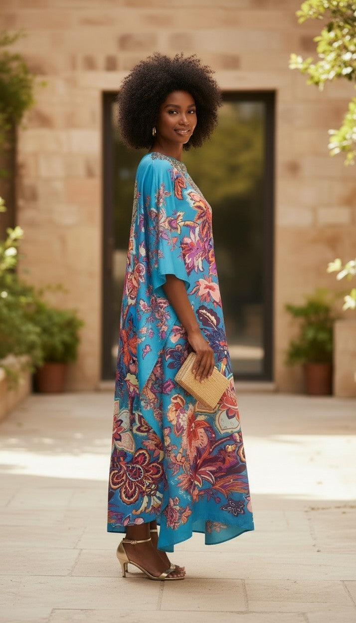 Sequin Afro-Girl Kaftan Dress - LiiLiiGiirl - One Size Fits Most