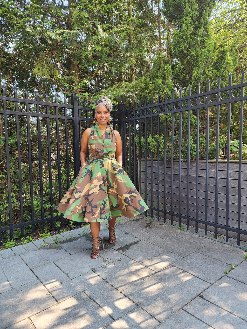 Neema Camouflage  Halter Dress
