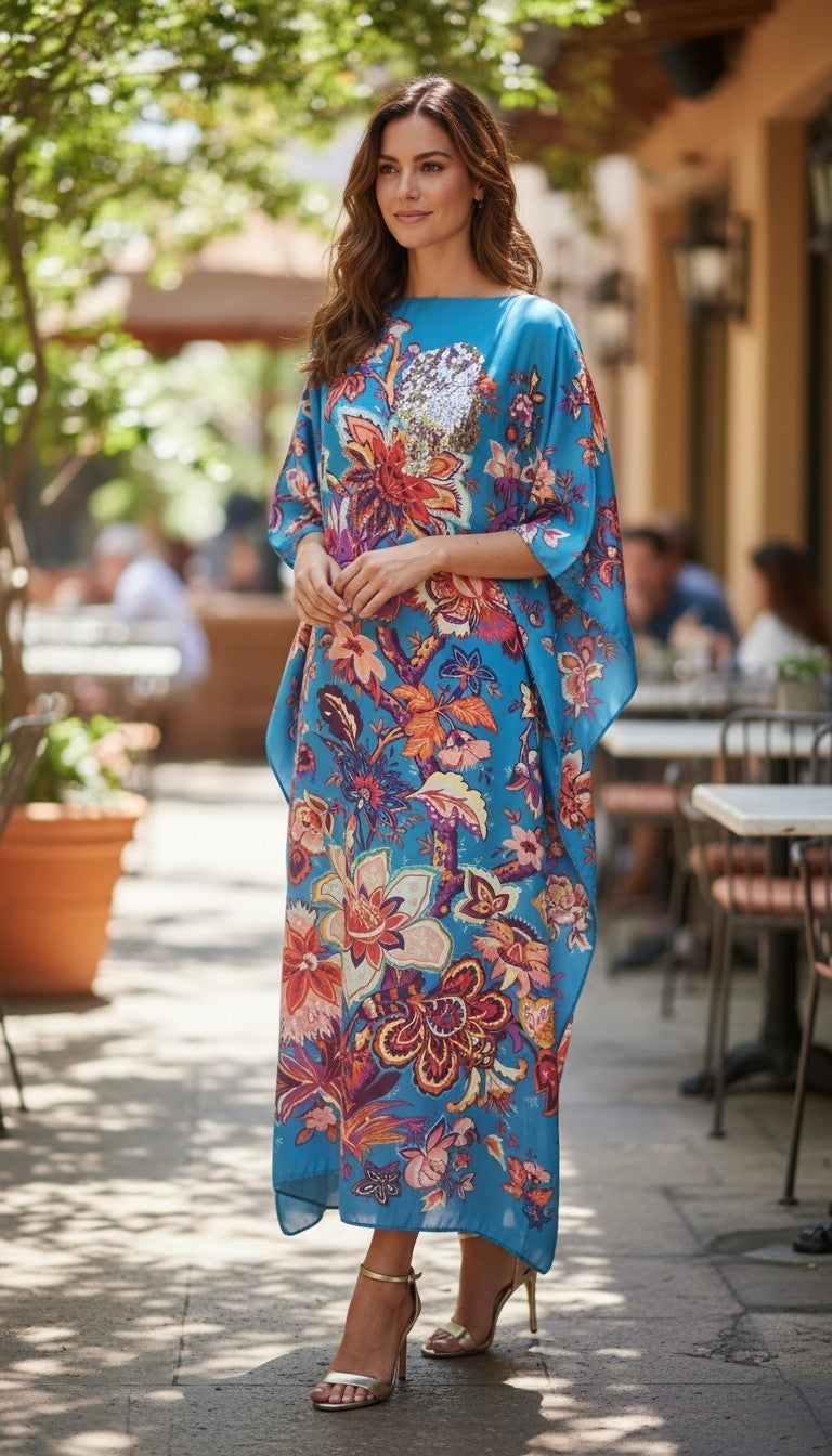 Sequin Afro-Girl Kaftan Dress - LiiLiiGiirl - One Size Fits Most