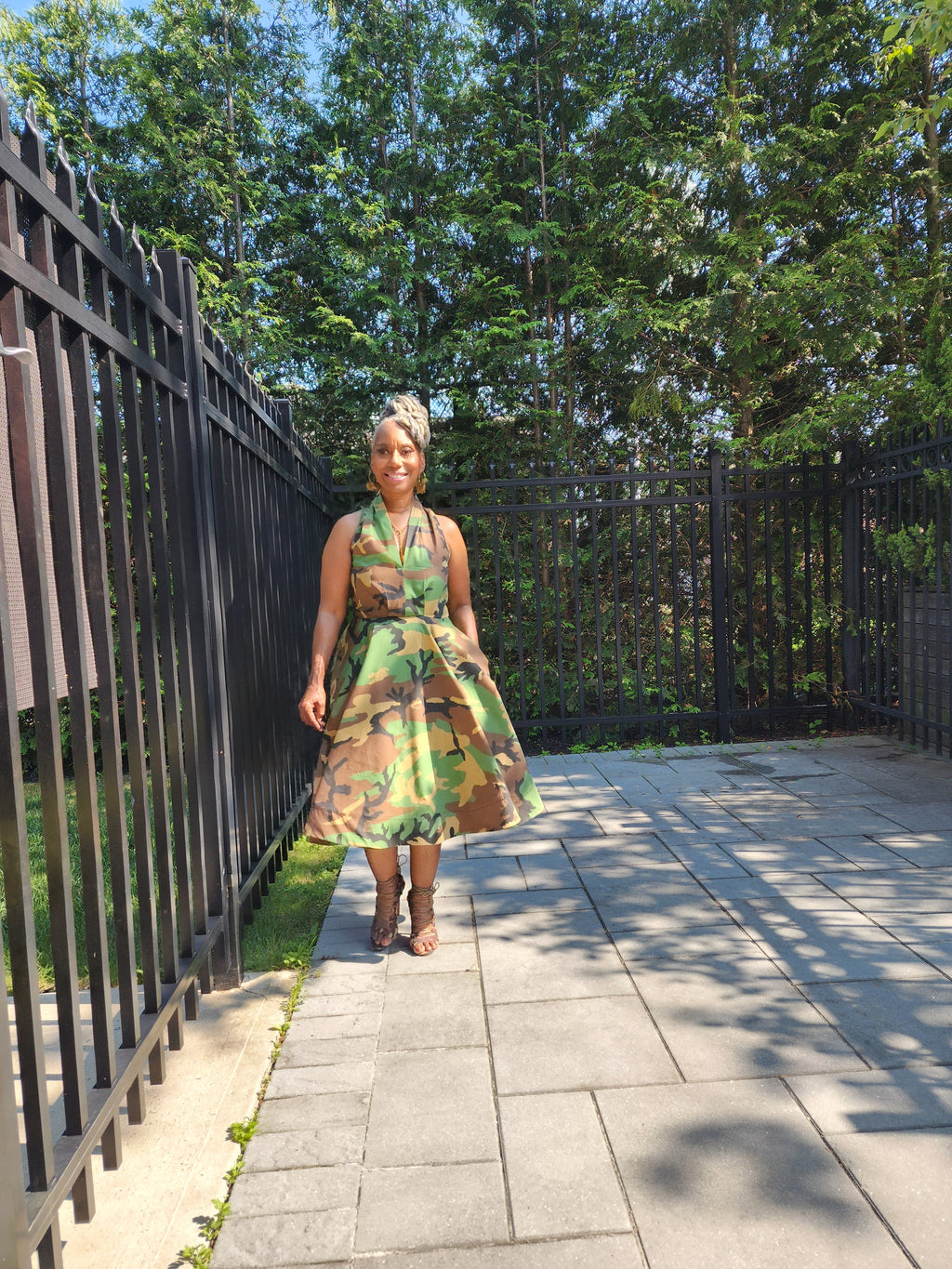 Neema Camouflage  Halter Dress