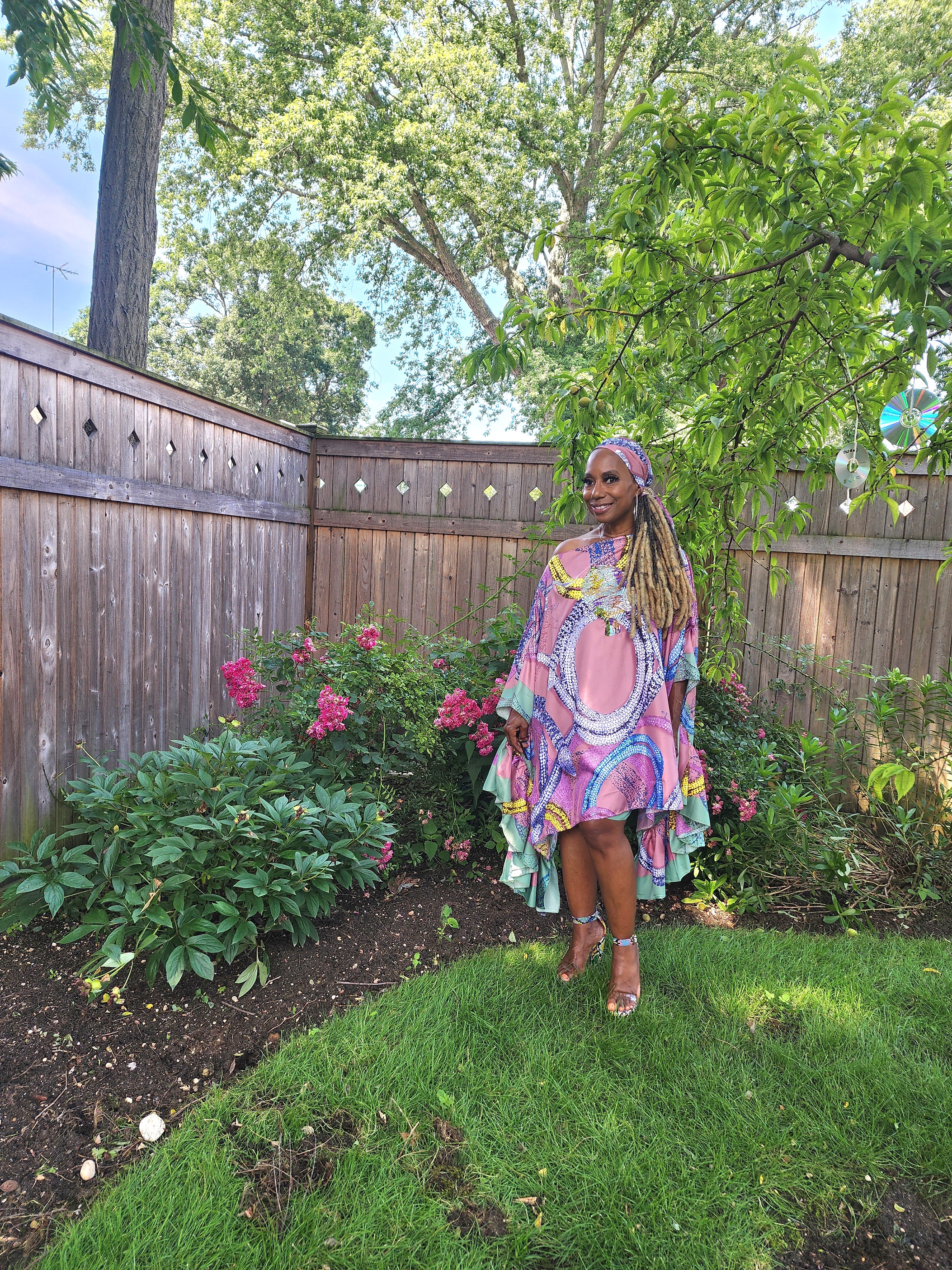 LiiLiiGiirl Sequin Afro-Girl Kaftan Tunic Top with Pants & Scarf