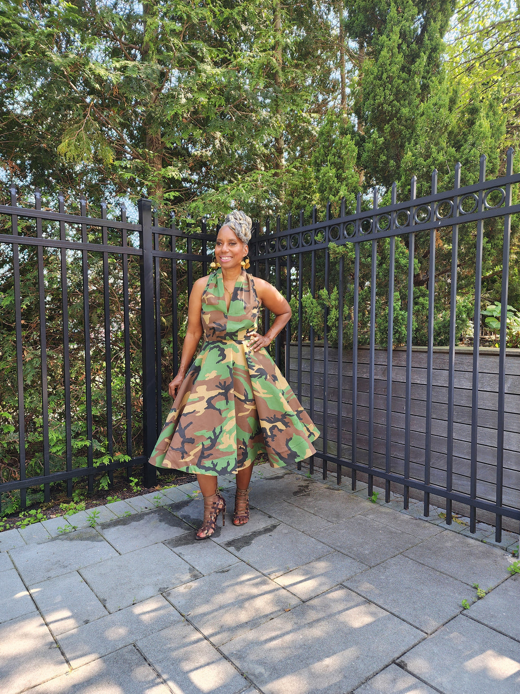 Neema Camouflage  Halter Dress