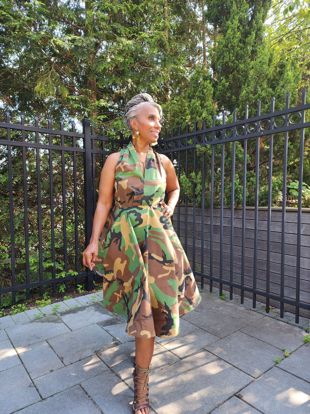 Neema Camouflage  Halter Dress