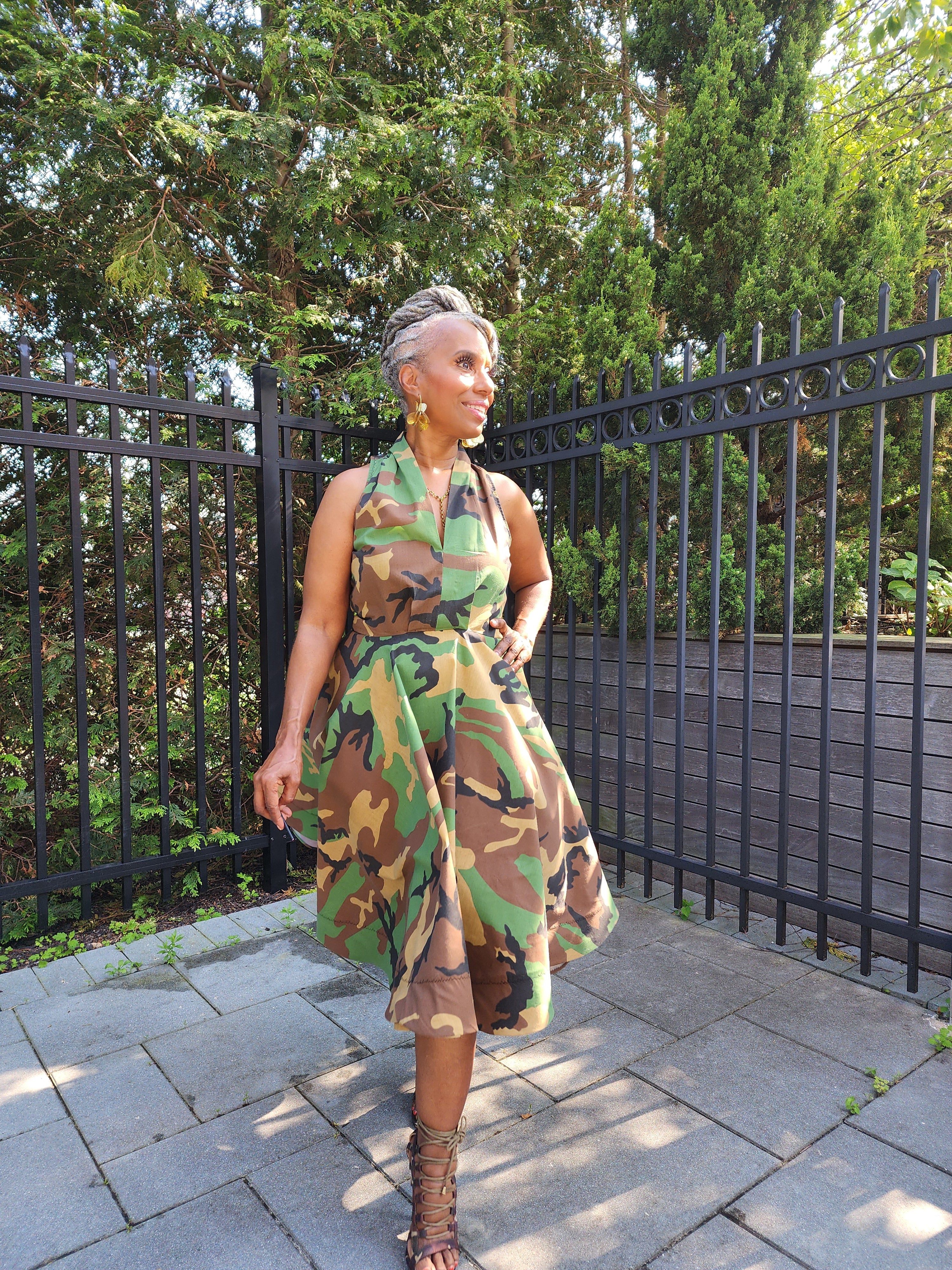 Neema Camouflage  Halter Dress