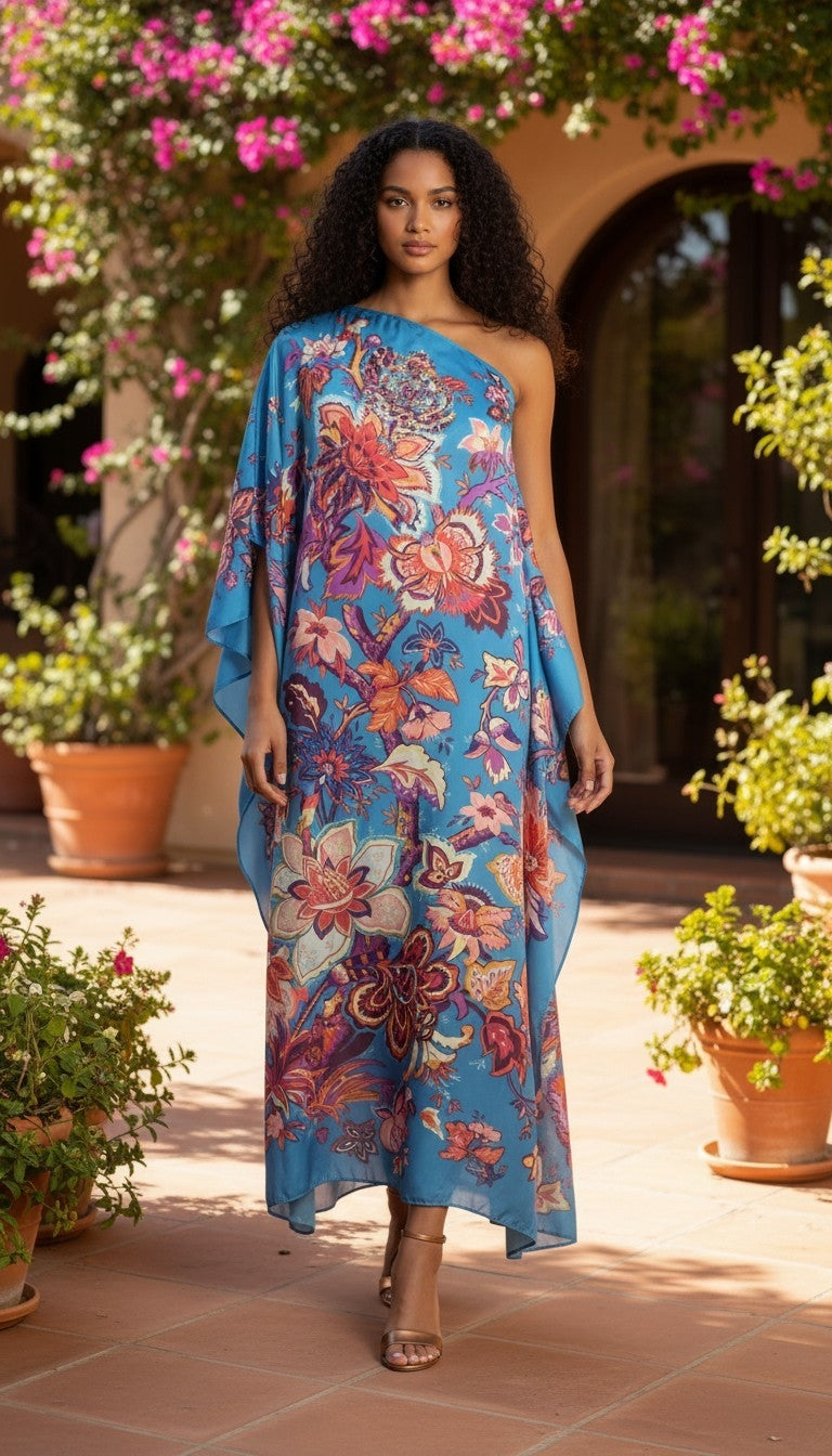 Sequin Afro-Girl Kaftan Dress