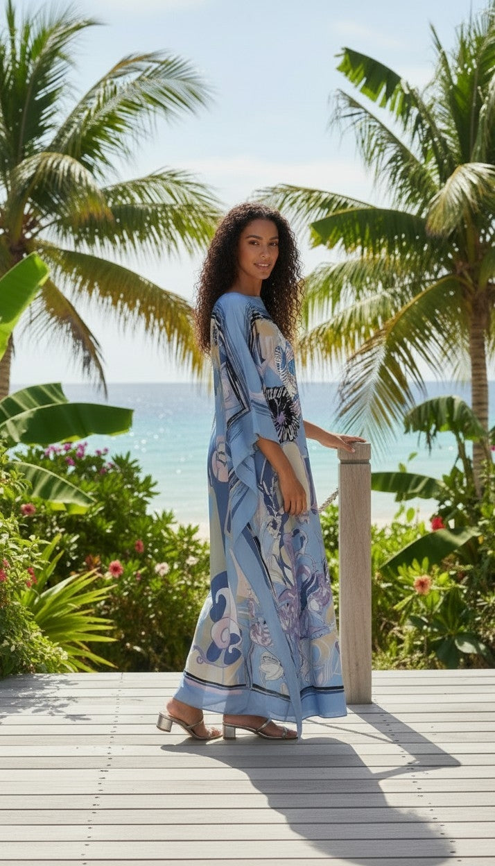 LiLiGirl Sequin Afro-Girl Kaftan Dress