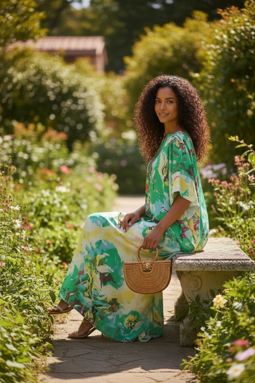 LiLiGirl Sequin Afro-Girl Kaftan Dress – Luxury Vacation Gift